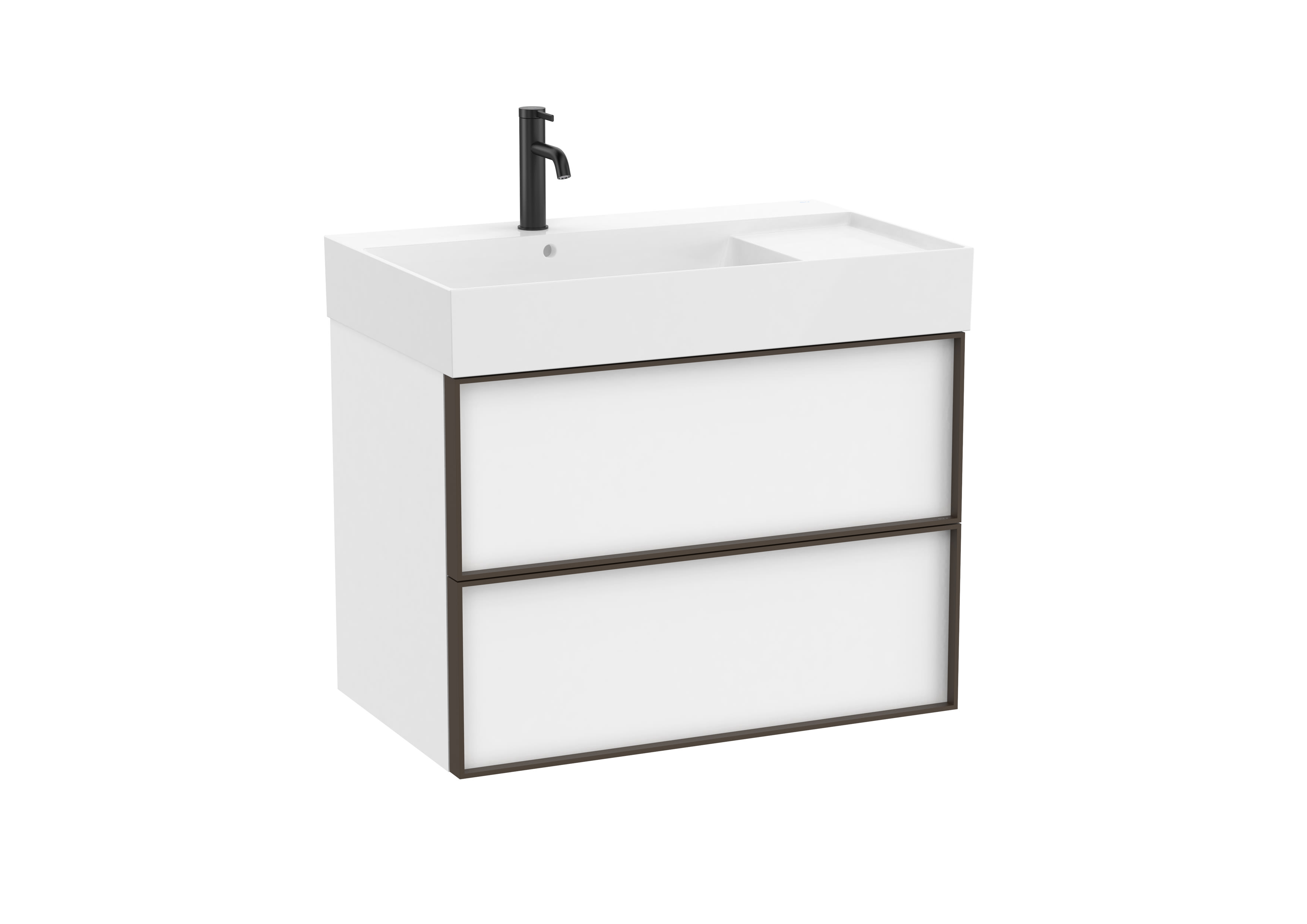 Roca Dulap cu lavoar roca inspira, suspendat, 80 x 49 x 68 cm, sertar, mat, alb, a851991509