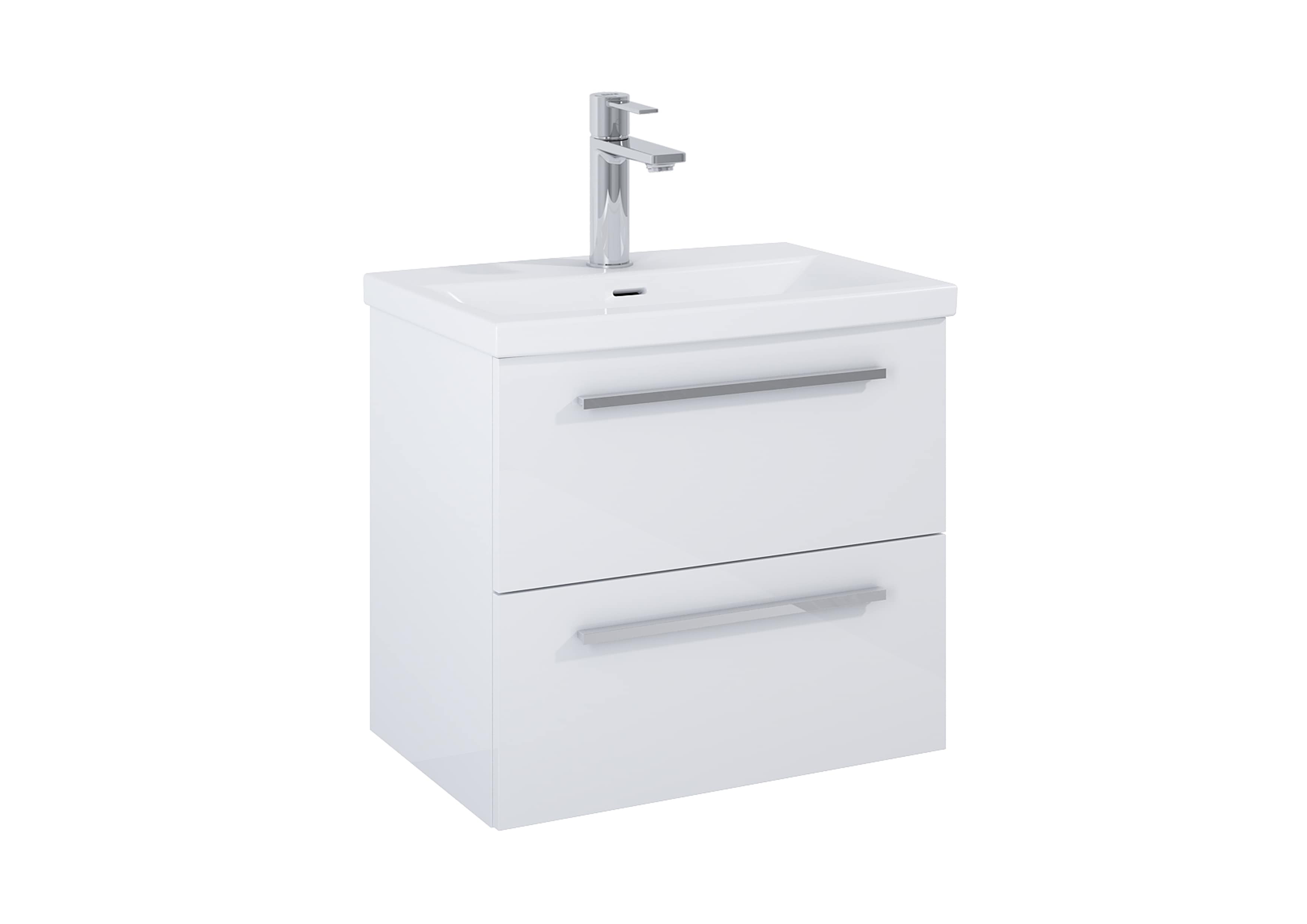 Roca Dulap cu lavoar roca kwadro, suspendat, 61.5 x 40 x 53 cm, sertar, lucios, alb, a852475806