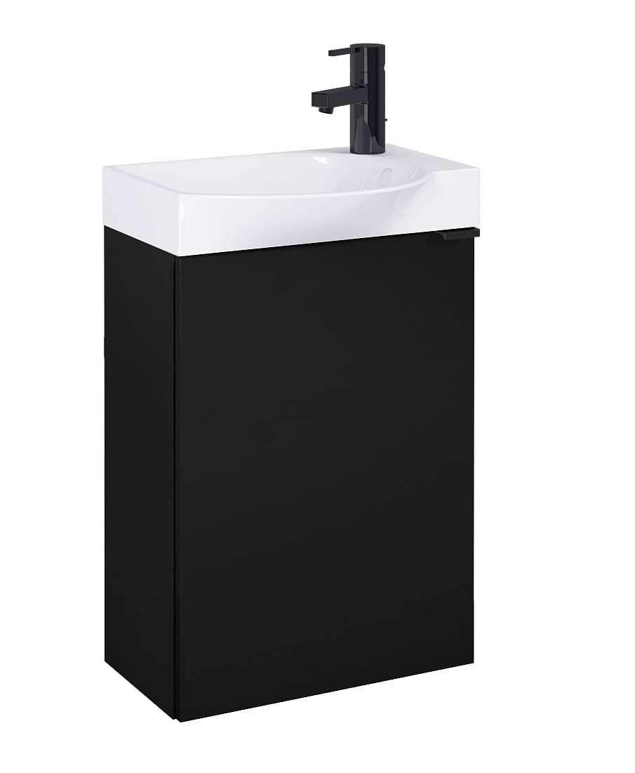 Roca Dulap cu lavoar roca micro plus, suspendat, 45 x 34 x 68 cm, usa, mat, negru, a852444532
