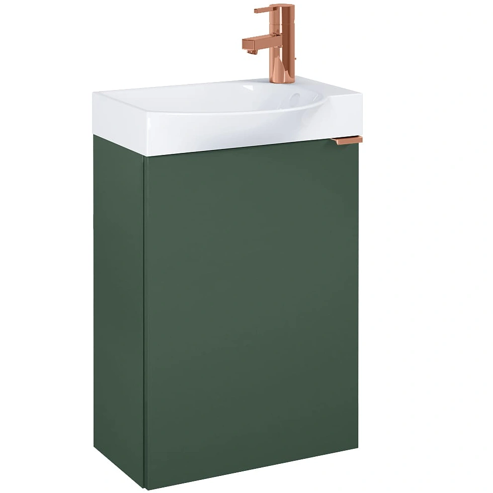 Roca Dulap cu lavoar roca micro plus, suspendat, 45 x 34 x 68 cm, usa, mat, verde, a852444534