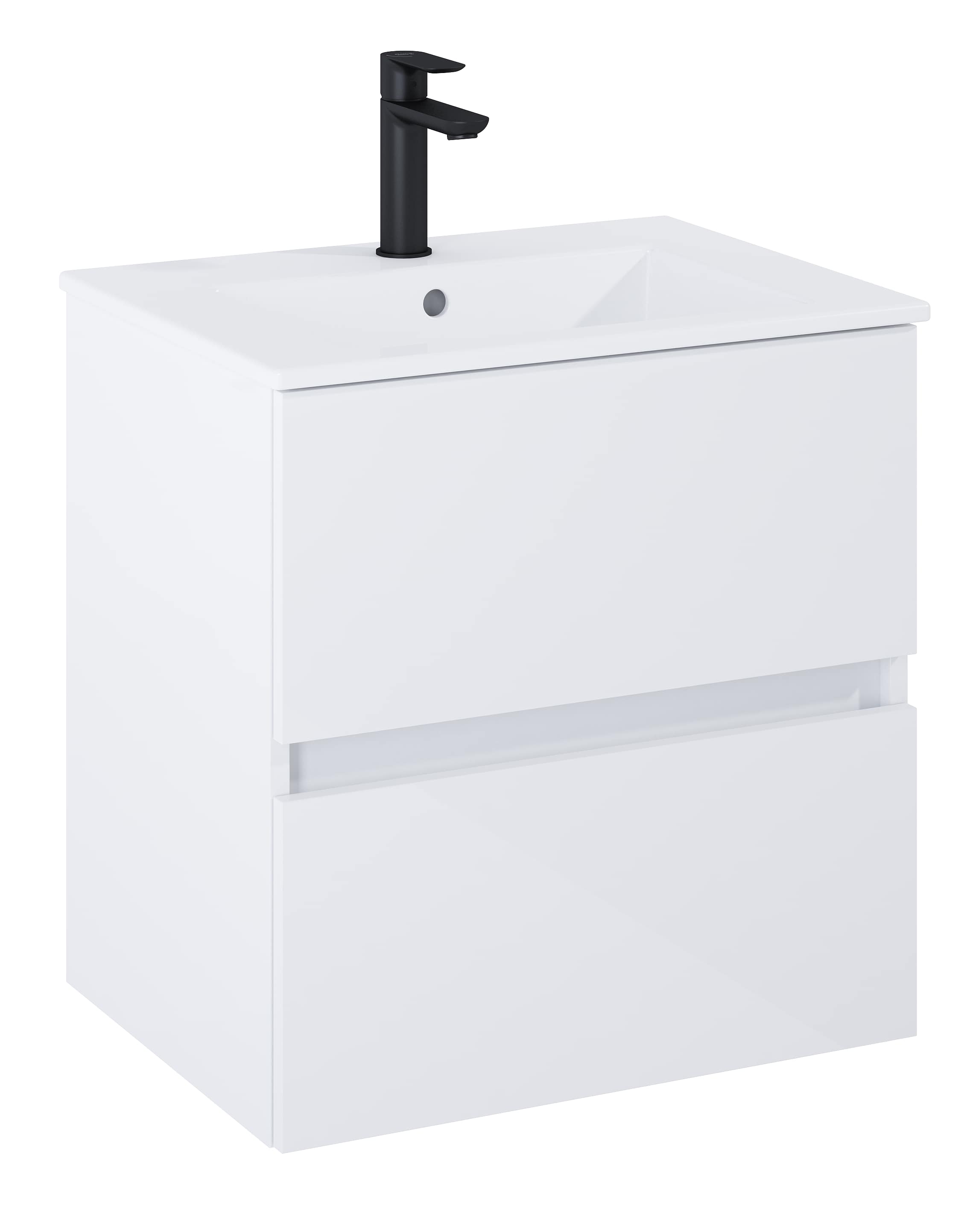 Roca Dulap cu lavoar roca n-cube, suspendat, 55 x 43 x 56 cm, sertar, lucios, alb, a852503806