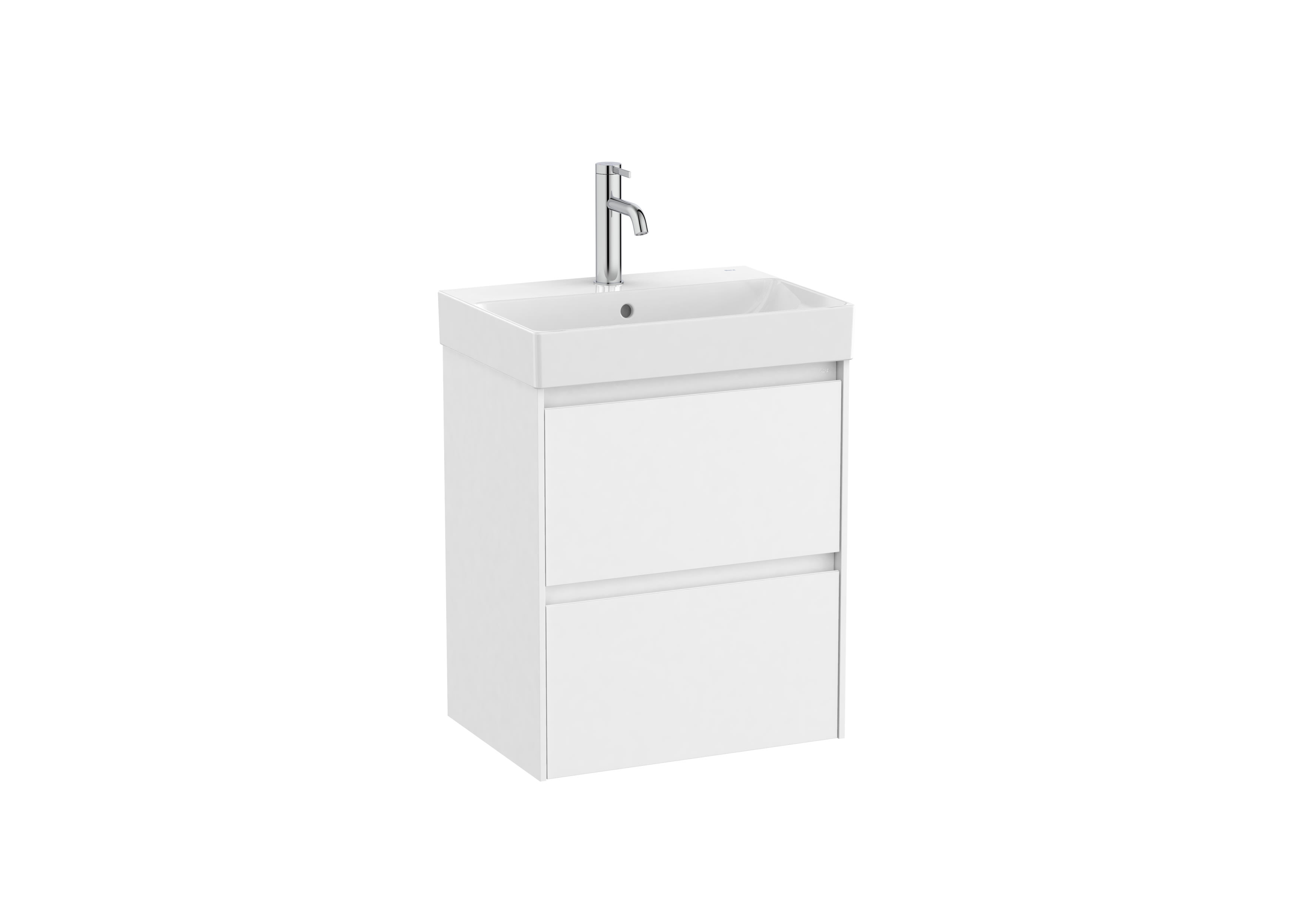 Roca Dulap cu lavoar roca ona, suspendat, 50 x 36 x 65 cm, sertare, mat, alb, a851682509