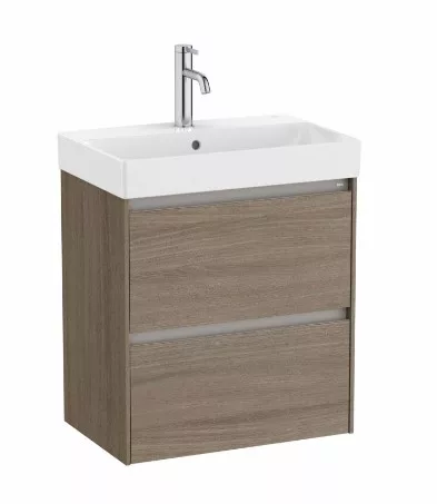 Roca Dulap cu lavoar roca ona, suspendat, 55 x 36 x 65 cm, sertare, mat, maro ulm, a851683511
