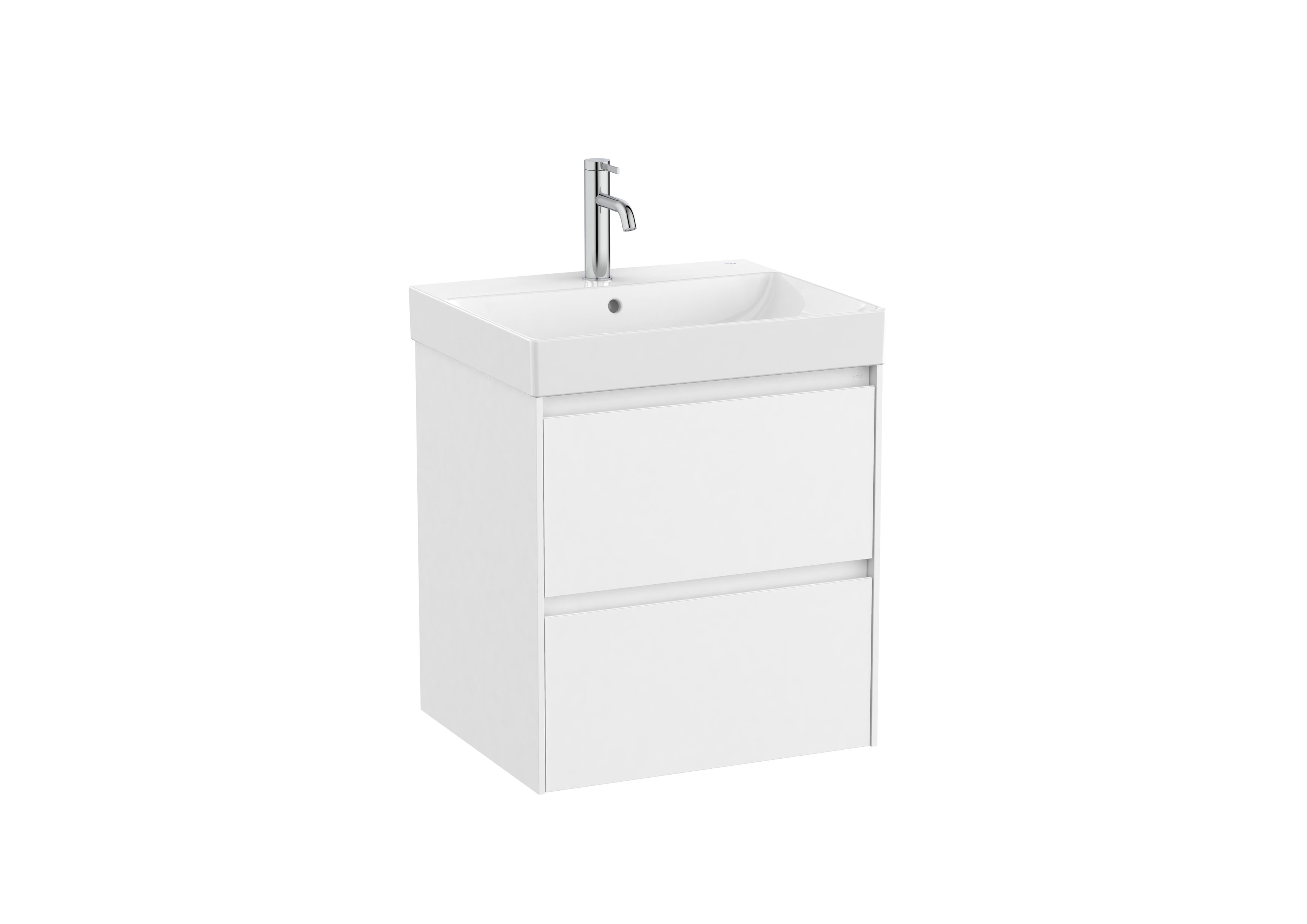 Roca Dulap cu lavoar roca ona, suspendat, 55 x 46 x 64 cm, sertare, mat, alb, a851687509