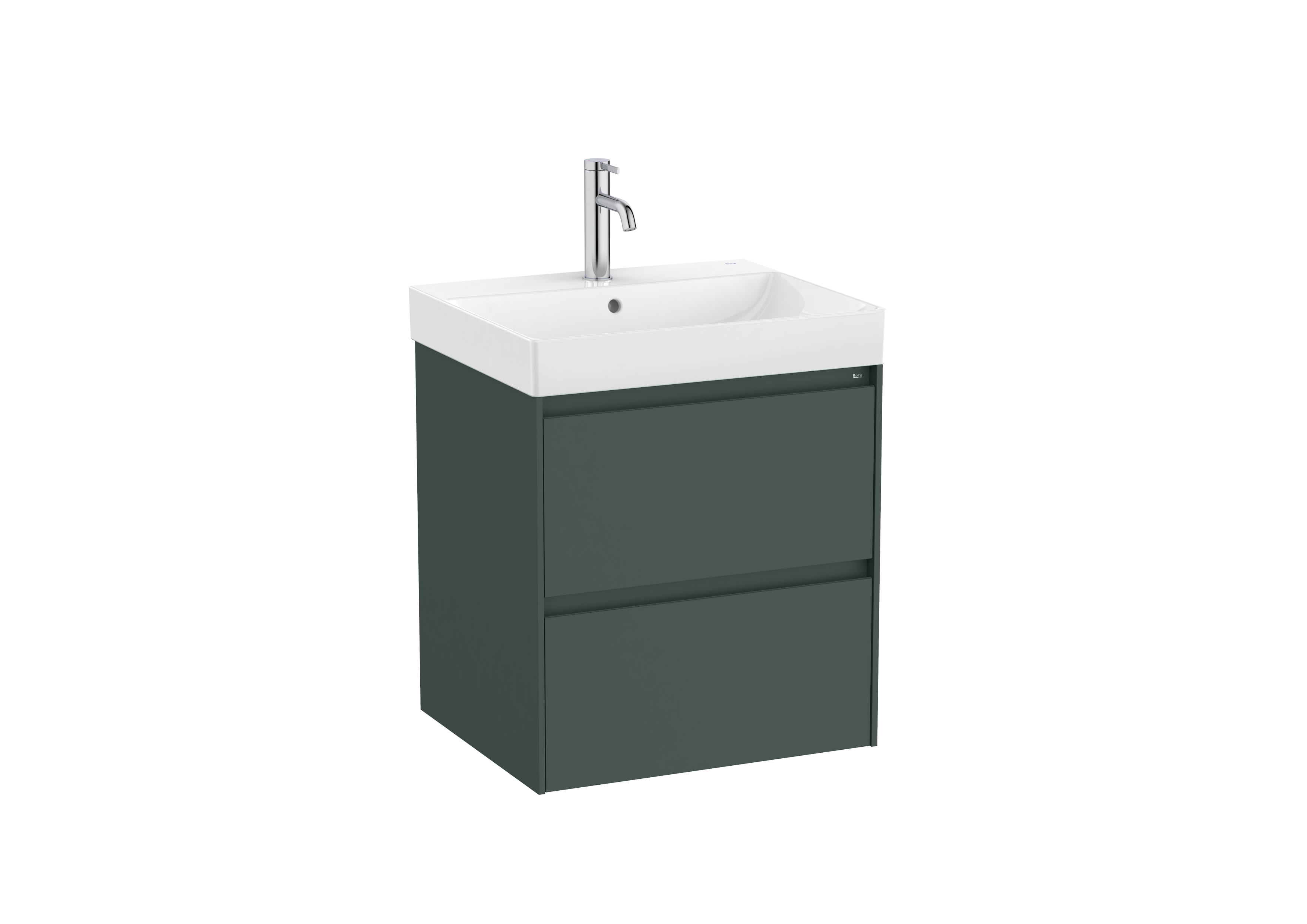 Roca Dulap cu lavoar roca ona, suspendat, 55 x 46 x 64 cm, sertare, mat, verde, a851687513