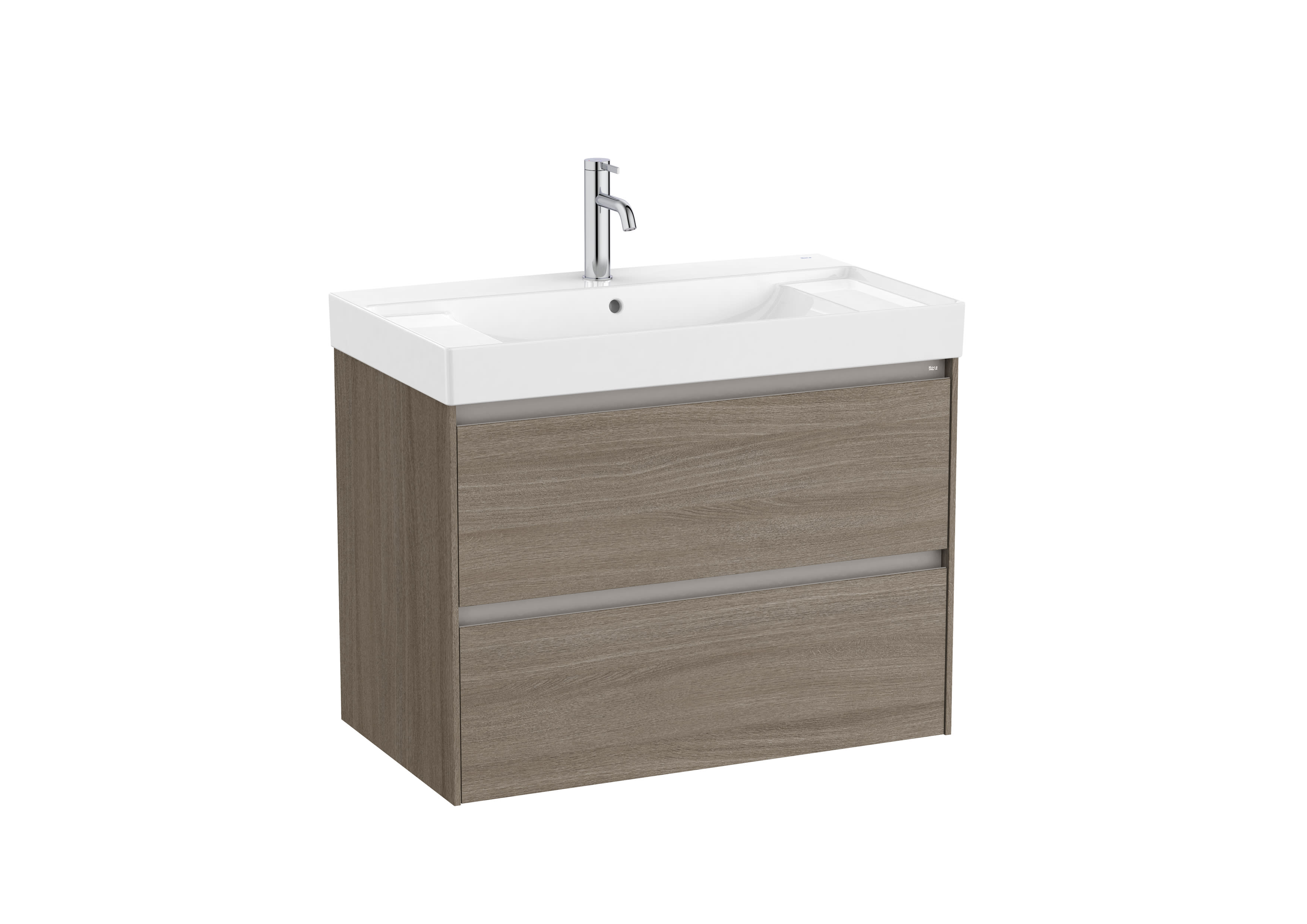 Roca Dulap cu lavoar roca ona, suspendat, 80 x 46 x 64 cm, sertare, mat, maro ulm, a851691511
