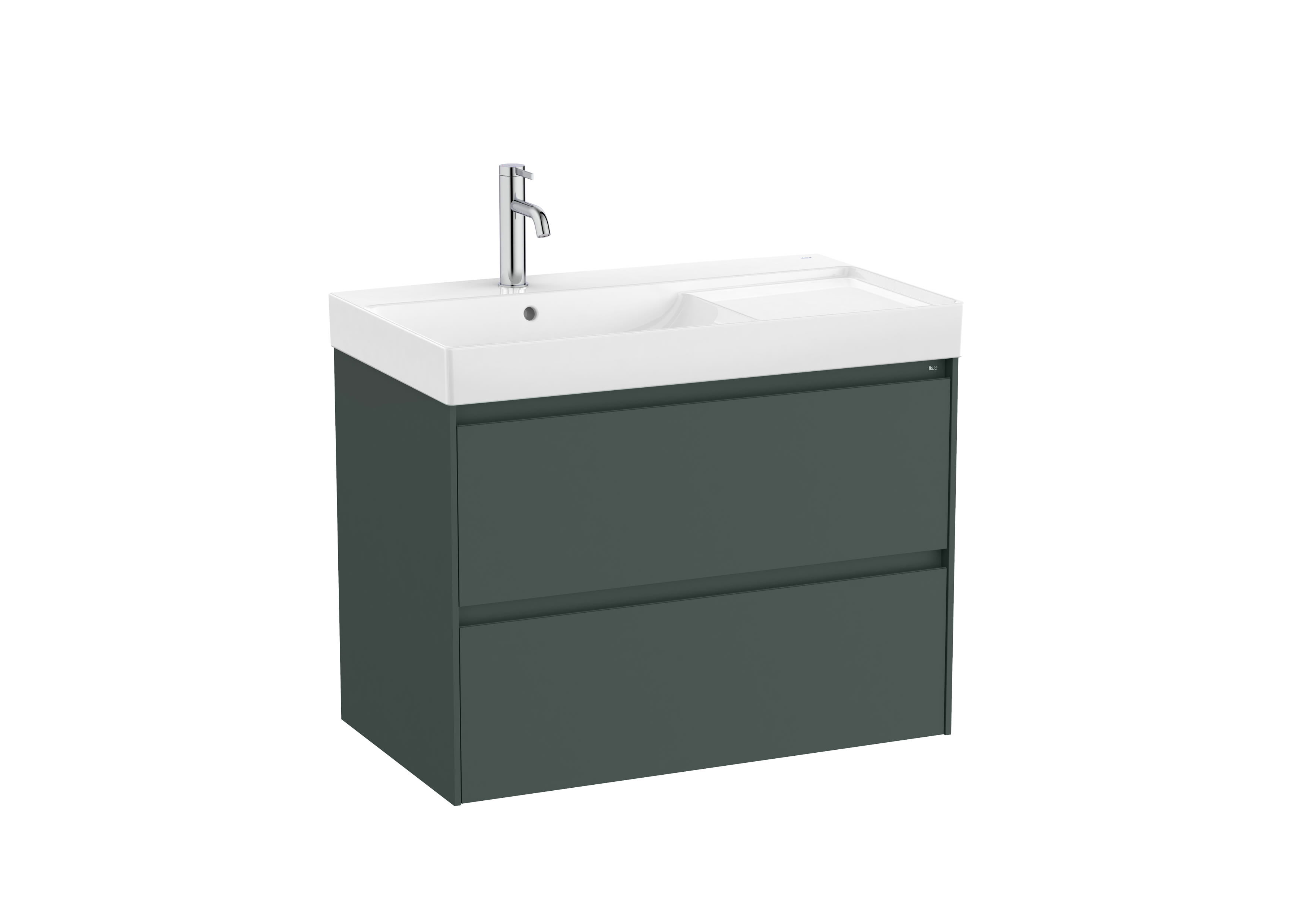 Roca Dulap cu lavoar roca ona, suspendat, 80 x 46 x 64 cm, sertare, mat, verde, a851692513
