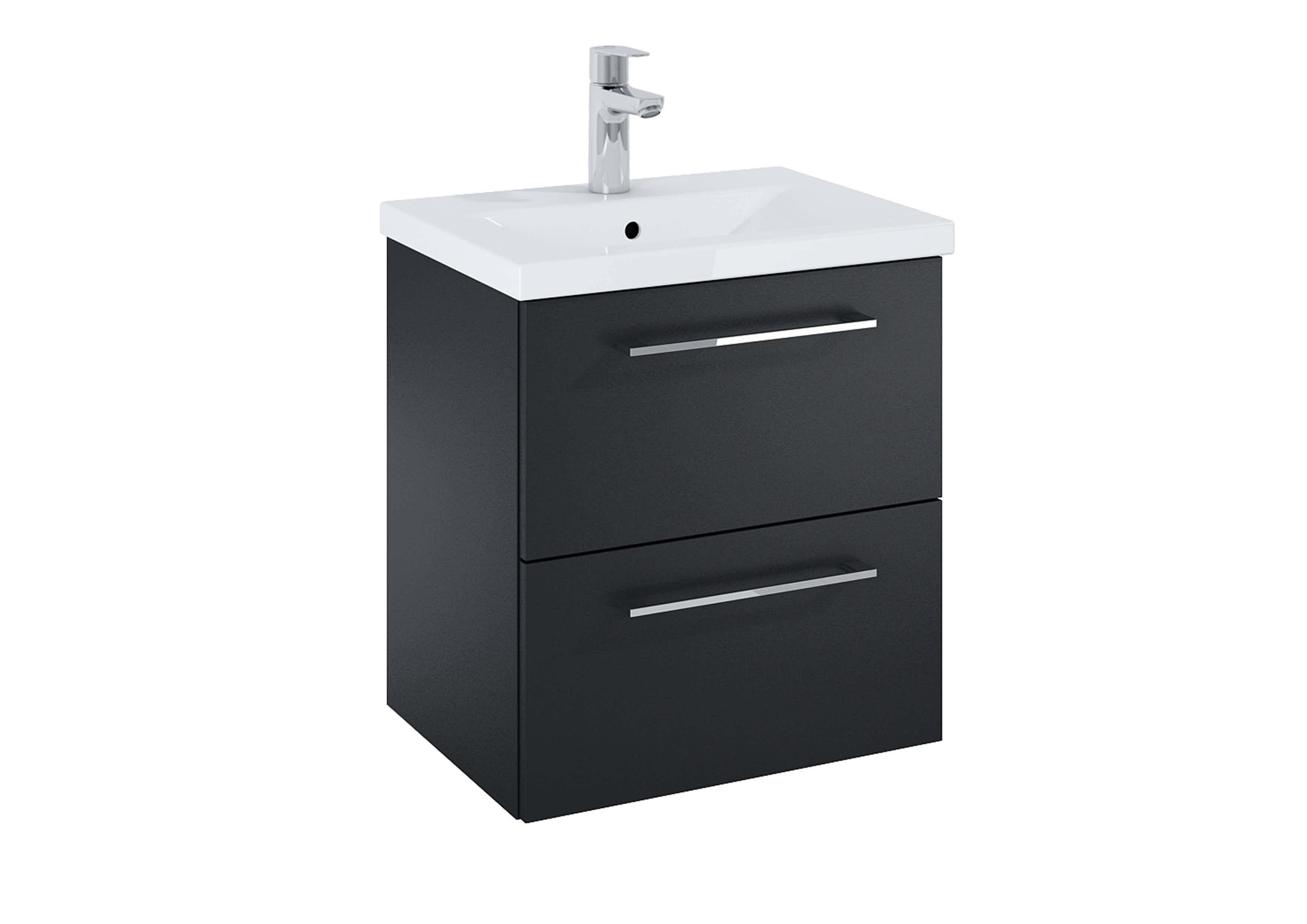 Roca Dulap cu lavoar roca roma plus, suspendat, 51 x 40 x 53 cm, sertare, mat, negru, a852472532
