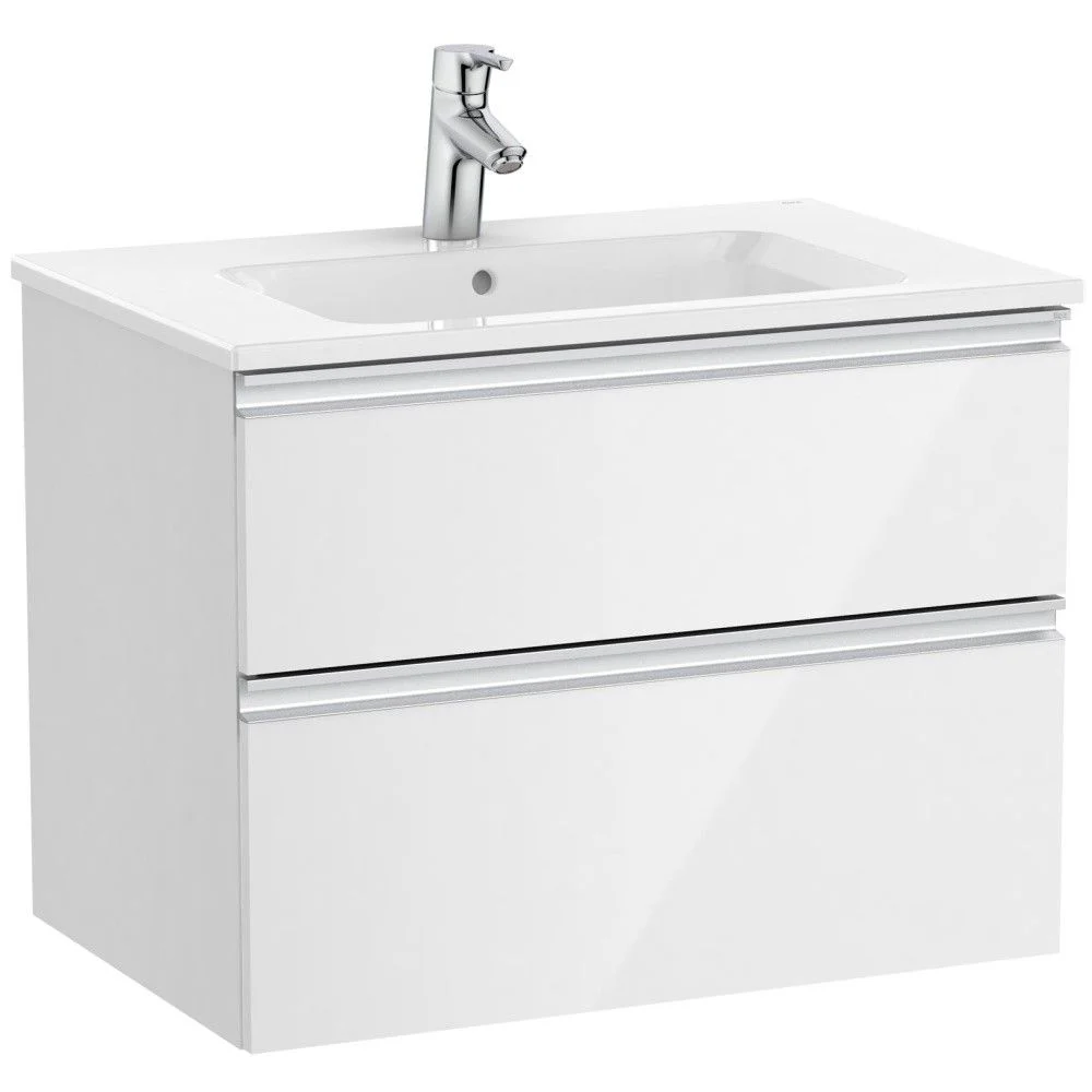 Roca Dulap cu lavoar roca the gap, suspendat, 70 x 46 x 54 cm, sertare, lucios, alb, a851477806