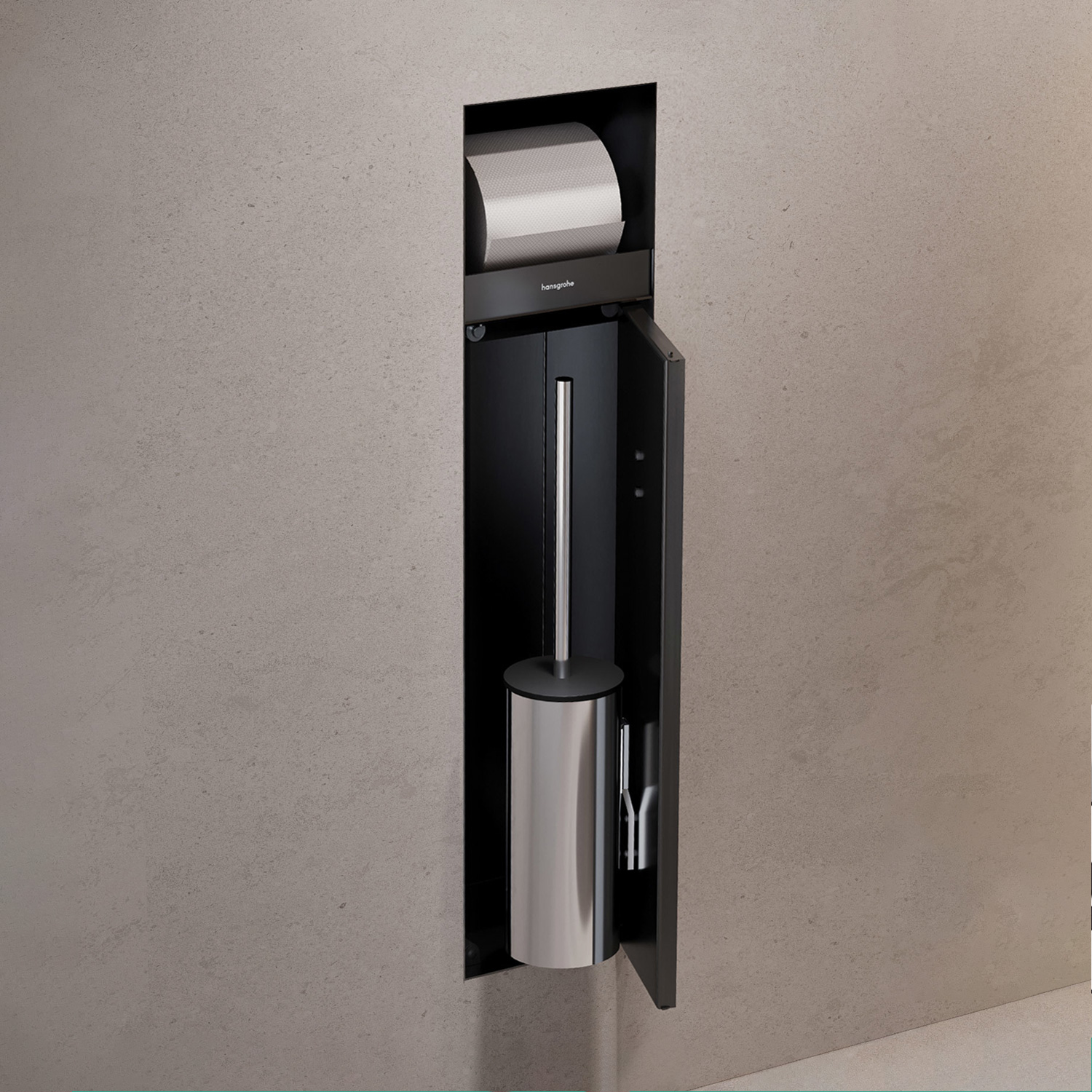 Dulap incastrat Hansgrohe XtraStoris, 595 x 145 x 140 mm, et…