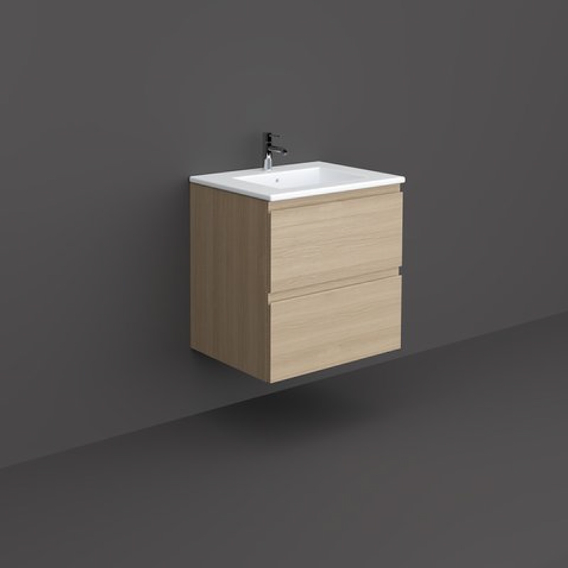 Rak Ceramics  Dulap pentru laovar rak ceramics, suspendat 60 x 60 x 46 cm, sertare, mat, maro, joywh060sok