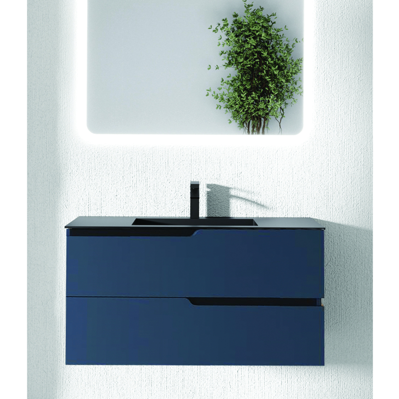 Fluminia Dulap pentru lavoar fluminia bari, suspendat, 60 x 51 x 46 cm, sertare, mat, albastru, bari-60 mob blu