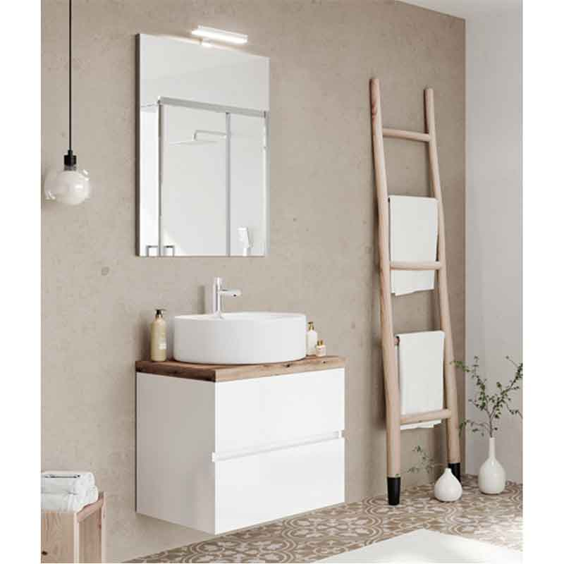 Fluminia Dulap pentru lavoar fluminia genova, suspendat, 60 x 46 x 51 cm, sertar, pal, lucios, alb, genova-60 mob alb