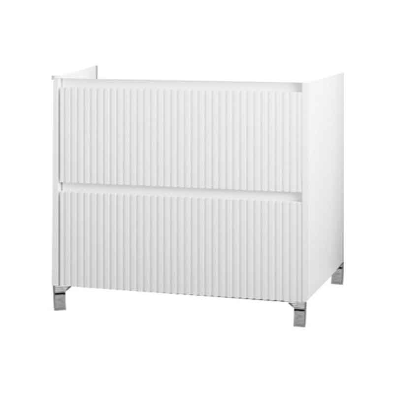 Fluminia Dulap pentru lavoar fluminia lizi, pe podea, 80 x 46 x 51 cm, sertar, mdf, lucios, alb, lizi-80-r mob alb