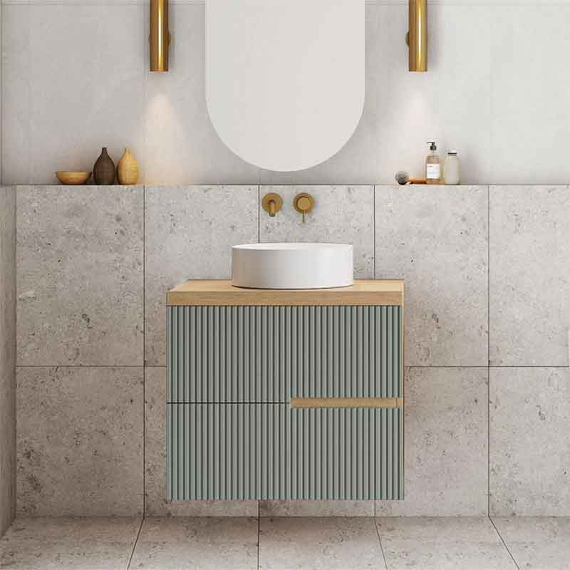 Fluminia Dulap pentru lavoar fluminia malta, suspendat, 60 x 46 x 51 cm, setar, mdf, mat, maro/gri, malta2-60-r mob salvia rovere