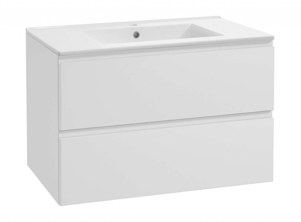 Kielle  Dulap pentru lavoar kielle oudee, suspendat, 80 x 55 x 46 cm, sertare, lucios, alb, 50002800