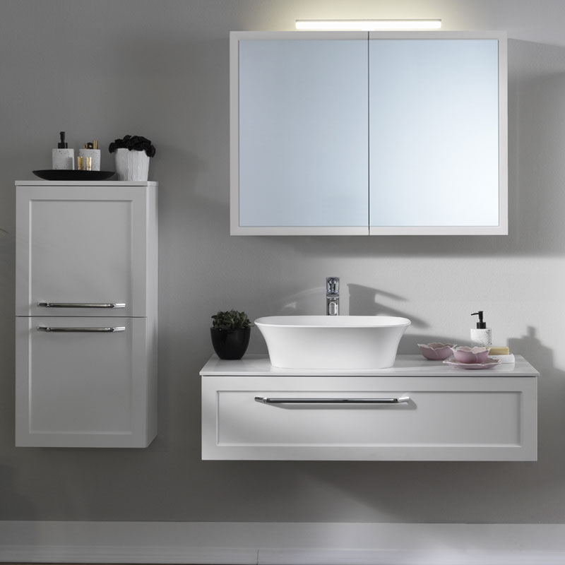 Kolpasan Dulap pentru lavoar kolpasan blanche, suspendat, 110 x 53 x 29 cm, sertar, pentru lavoar pe blat, lucios, alb, 547700