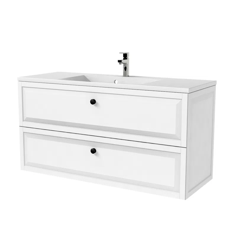 Oristo  Dulap pentru lavoar oristo montebianco, suspendat, 120 x 46 x 60 cm, sertar, mat, alb, 47-sd2s-120-2