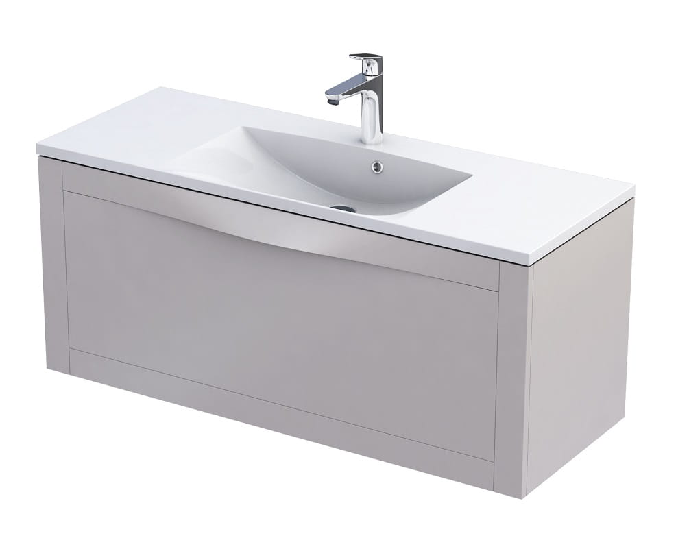 Oristo  Dulap pentru lavoar oristo skagen, 120 x 46 x 50 cm, sertar, mat, bej, 49-sd1s-120-10