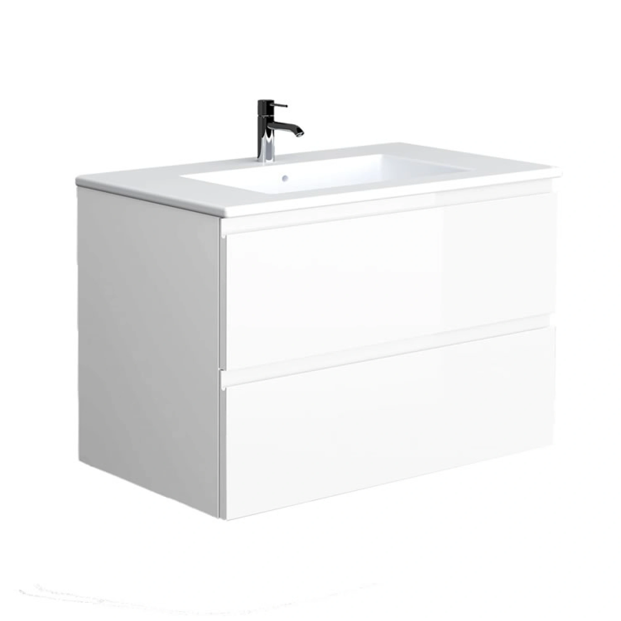 Rak Ceramics  Dulap pentru lavoar rak ceramics joy, pe perete, 80 x 46 x 60 cm, sertar, lucios, alb, joywh080pwh