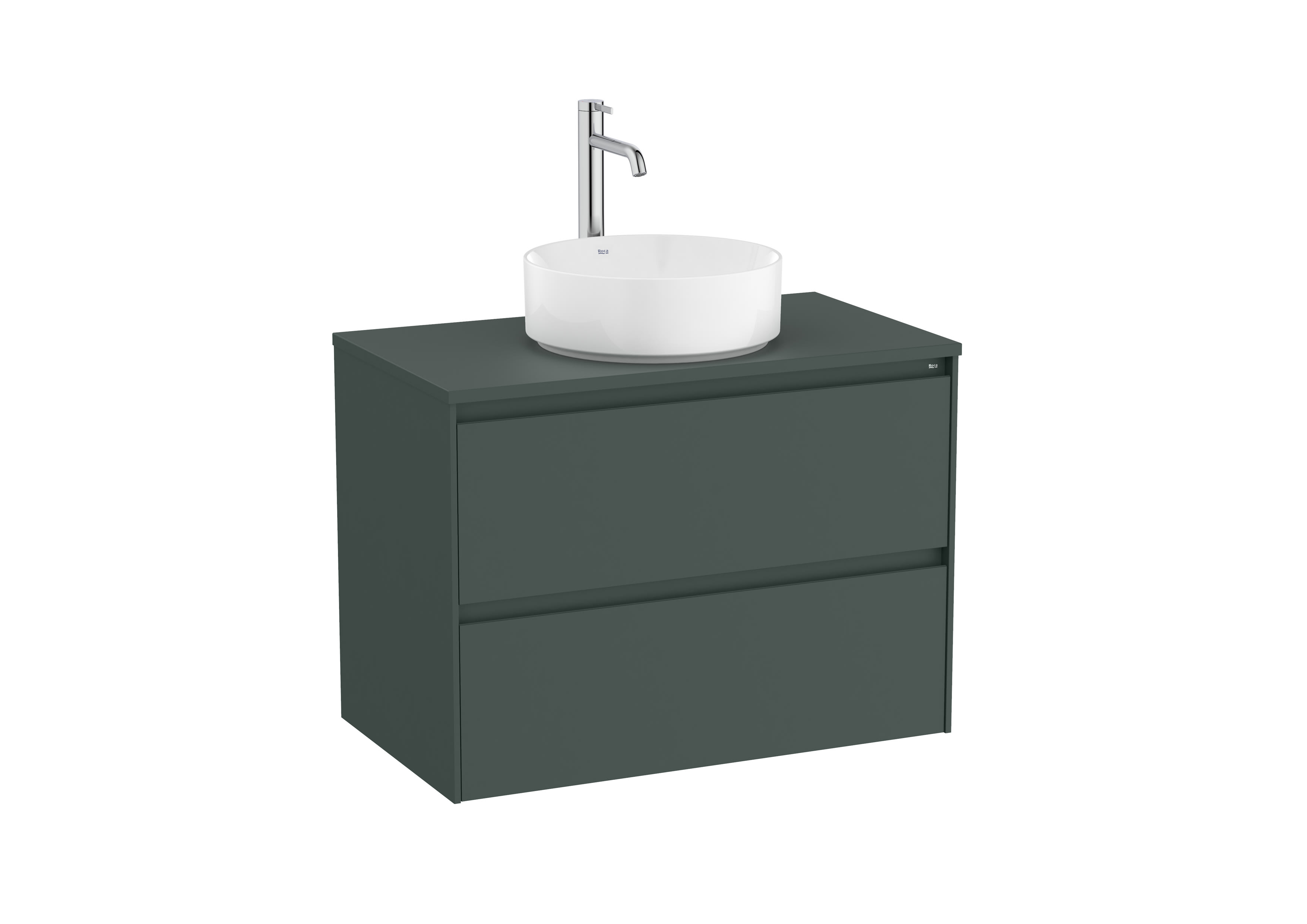 Roca Dulap pentru lavoar roca ona, suspendat, blat lavoar, 80 x 46 x 58 cm, sertar, mat, verde, a851728513
