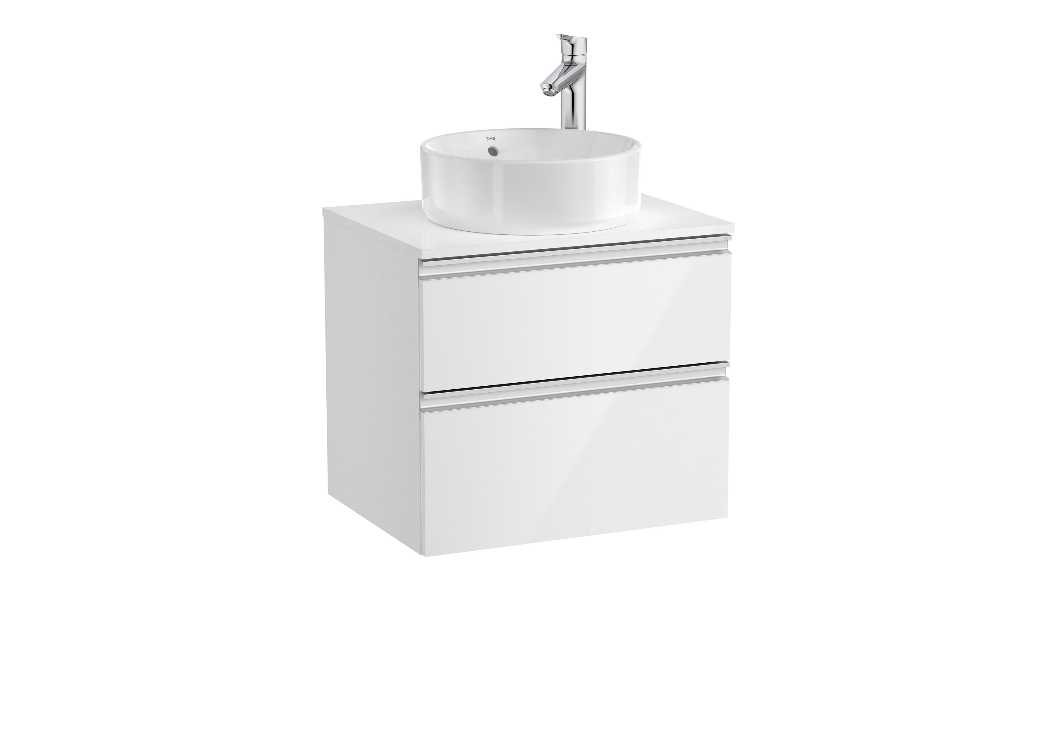 Roca Dulap pentru lavoar roca the gap, suspendat, blat lavoar, 60 x 46 x 54 cm, lucios, alb, a851500806