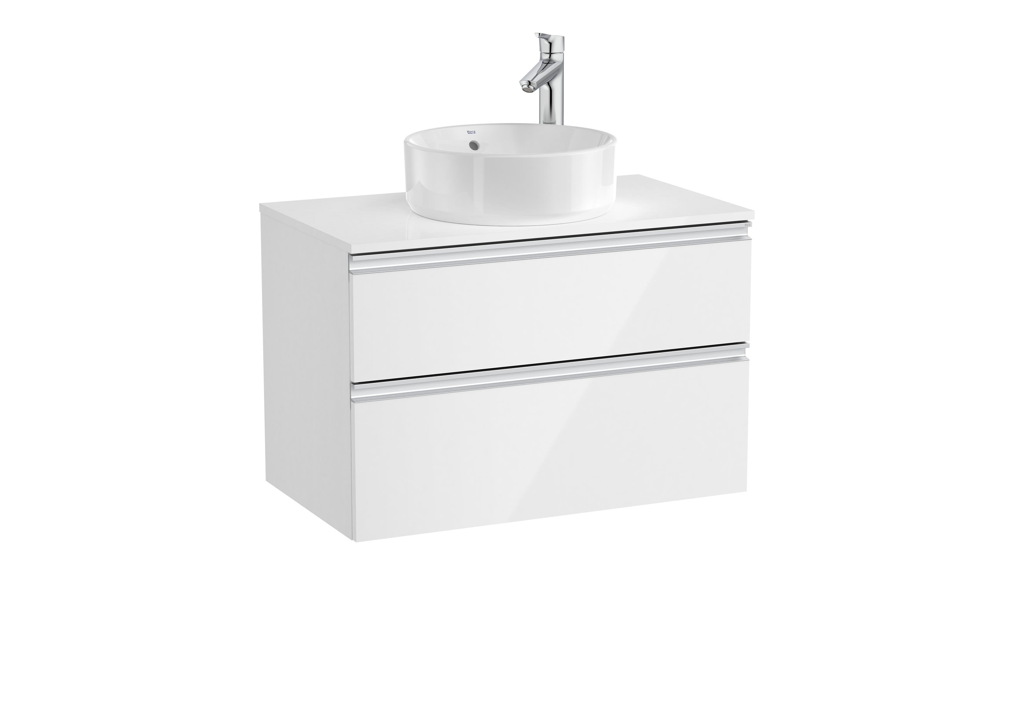 Roca Dulap pentru lavoar roca the gap, suspendat, blat lavoar, 80 x 46 x 54 cm, sertare, lucios, alb, a851501806