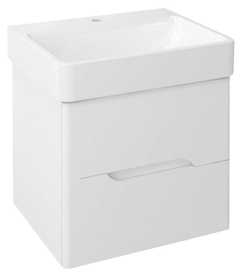 Sapho Dulap pentru lavoar sapho mediena, suspendat, 56 x 51 x 49 cm, sertare, mat, alb, md060