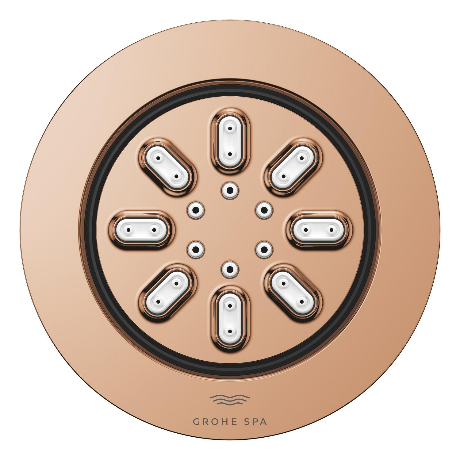 Grohe SPA Dus fix de corp grohe aqua, incastrat, 75 mm, 2 functii, include valva, lucios, cupru, 26801da0