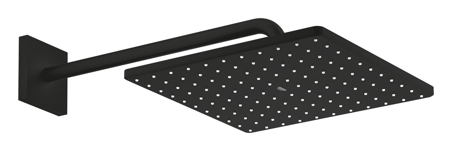 Grohe Dus fix grohe eurocube, pe perete, 310 mm, 1 functie, mat, negru, 26564kf0