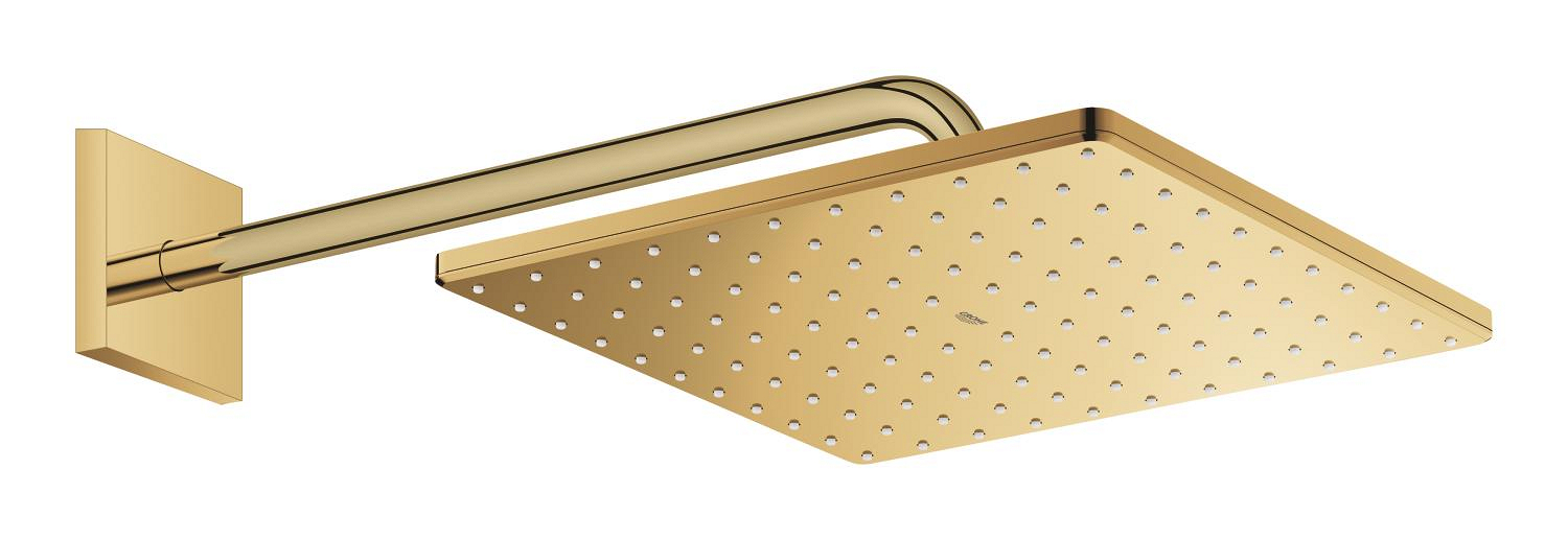 Grohe Dus fix grohe rainshower 310 cube, pe perete, 310 mm, 1 functie, lucios, auriu, 26564gl0