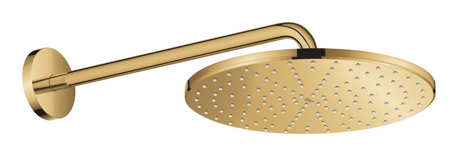 Grohe Dus fix grohe rainshower 310, pe perete, 310 mm, 1 functie, lucios, auriu, 26558gl0