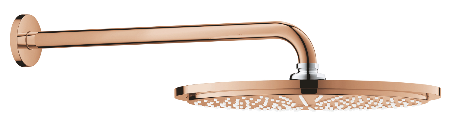 Grohe Dus fix grohe rainshower cosmopolitan 310, 1/2'', montare pe perete, 310 mm, 1 pulverizare, anti-calcar, lucios, cupru,
