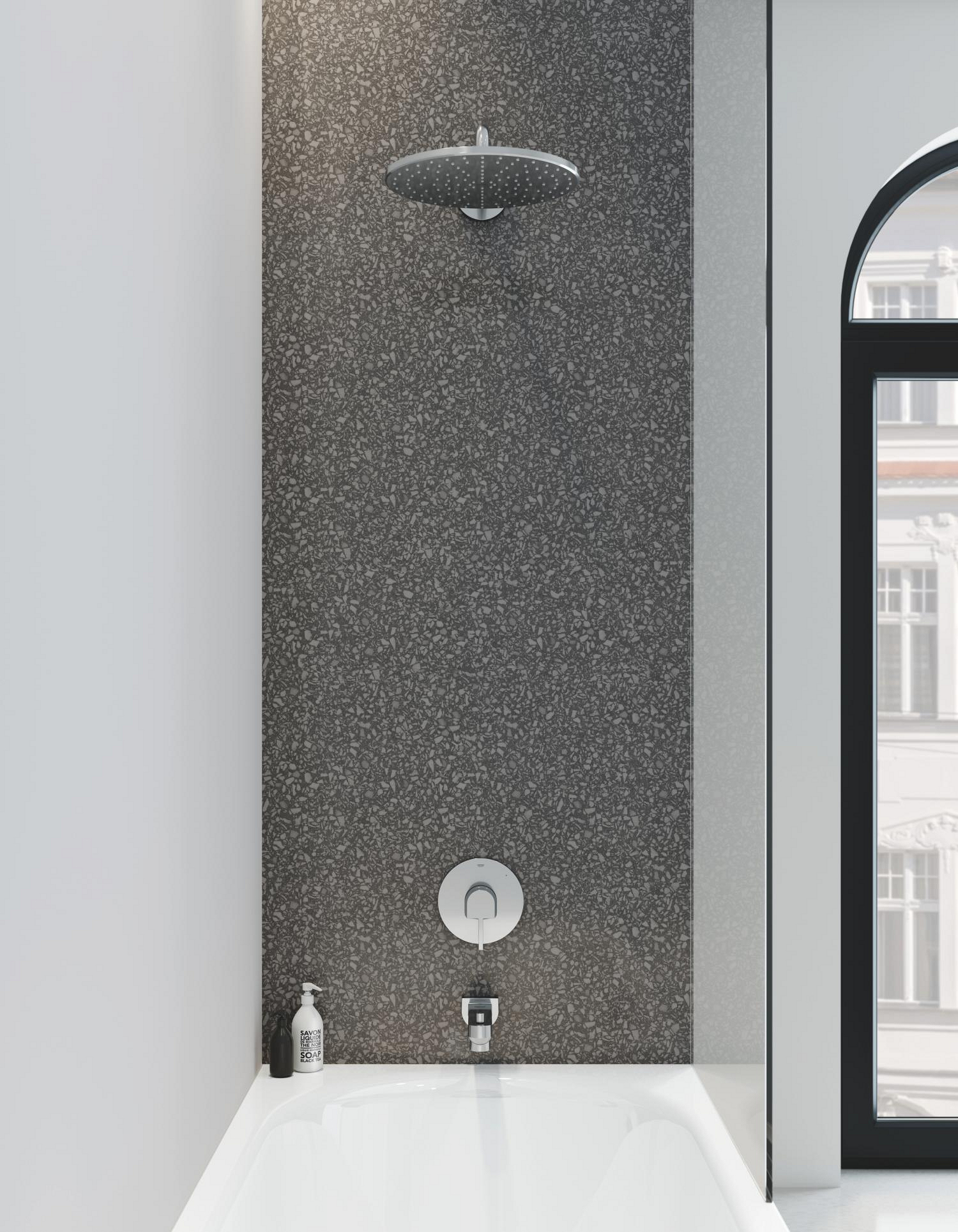 Dus fix Grohe 26557000, 310 mm, 1 bar, 422 mm, 1 pulverizari, 1/2 conexiune instalare, pivotant, Crom