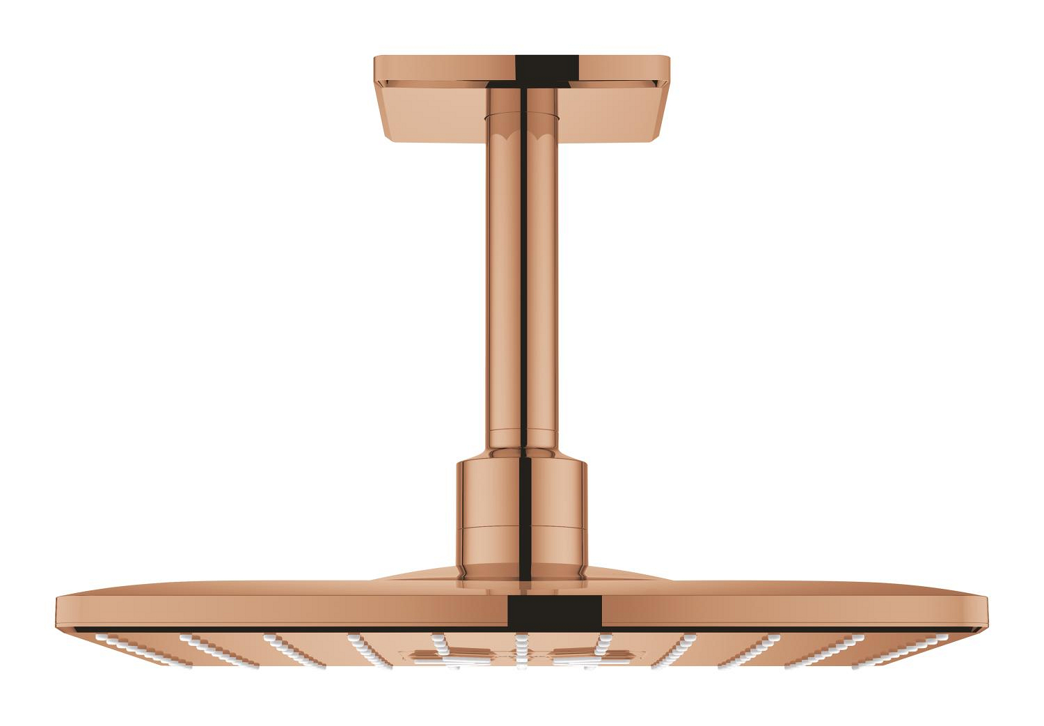 Grohe Dus fix grohe smartactive 310 cube, pe tavan, 310 mm, 2 functii, necesita valva, lucios, cupru, 26481da0