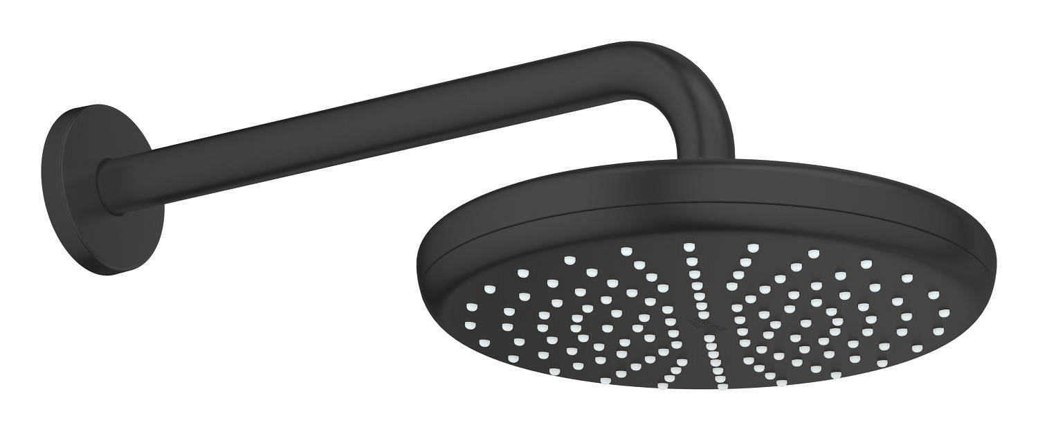 Grohe Dus fix grohe tempesta 210, pe perete, 210 mm, 1 functie, mat, negru, 1022182430