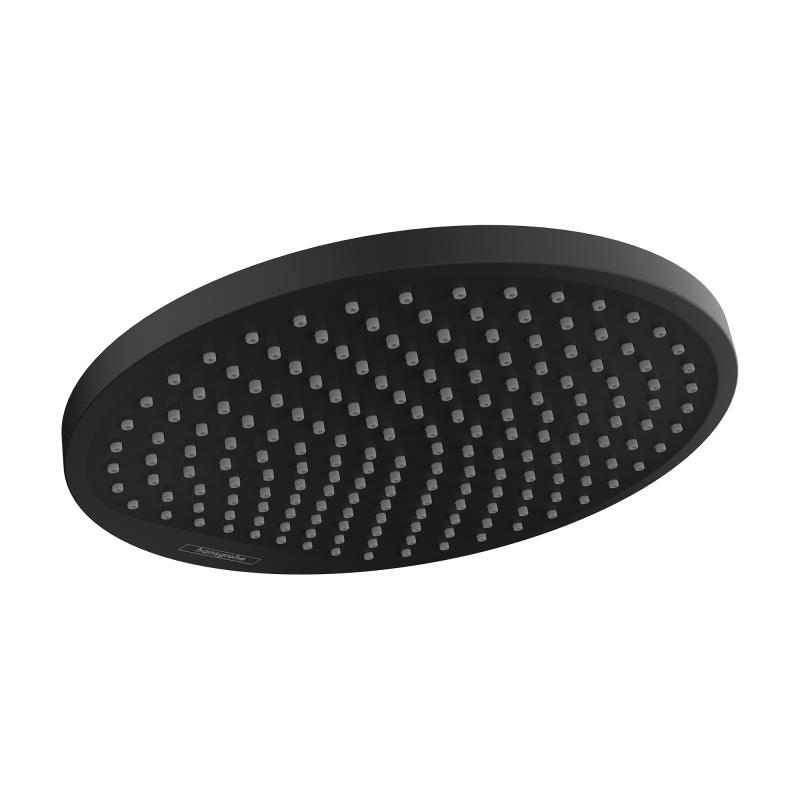 Hansgrohe Dus fix hansgrohe crometta 26723670, 1/2'', 240 mm, 1 pulverizare, anti-calcar, mat, negru