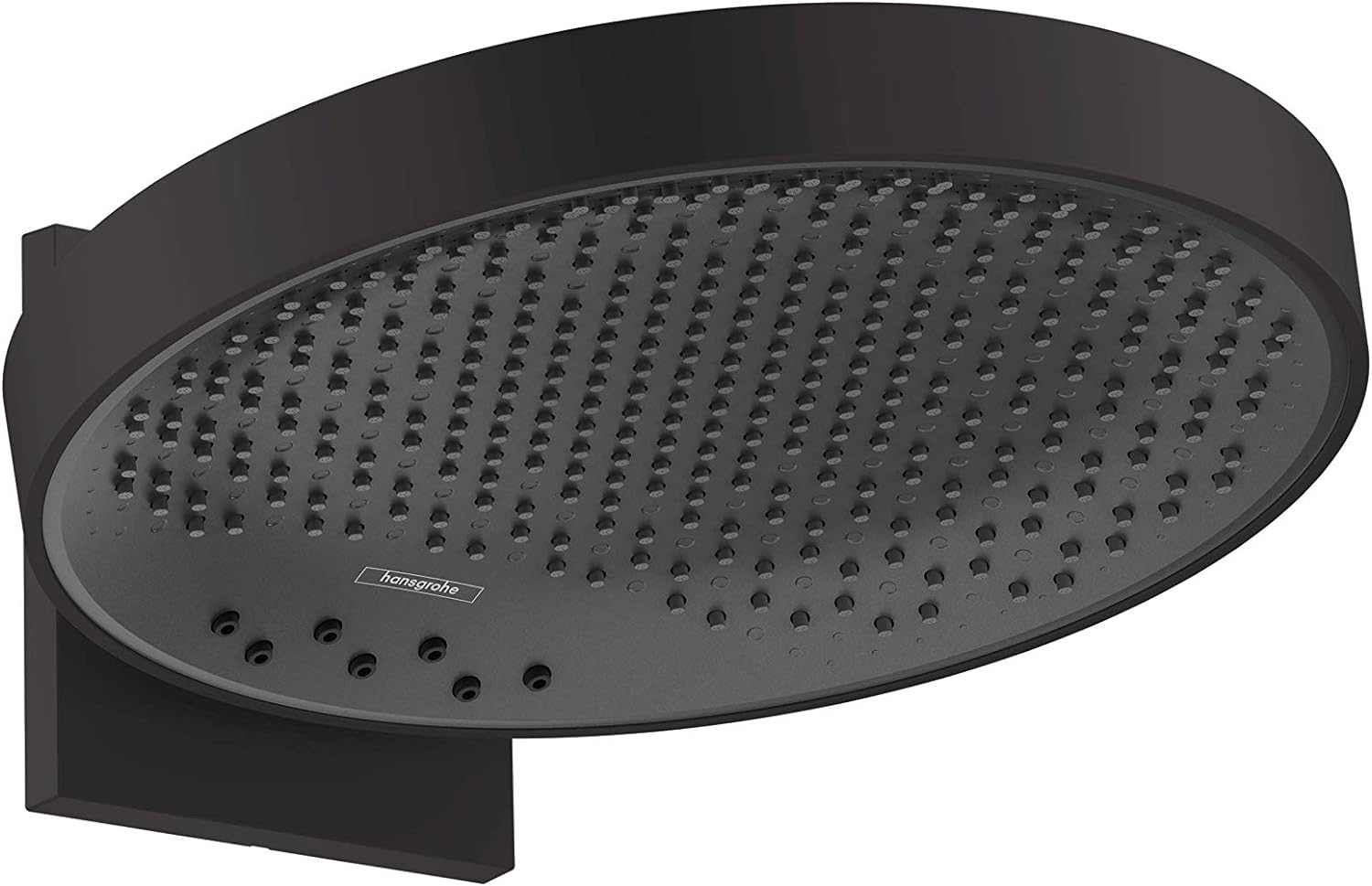 Hansgrohe Dus fix hansgrohe rainfinity, pe perete, 360 mm, 3 functii, necesita valva, mat, negru, 26234670