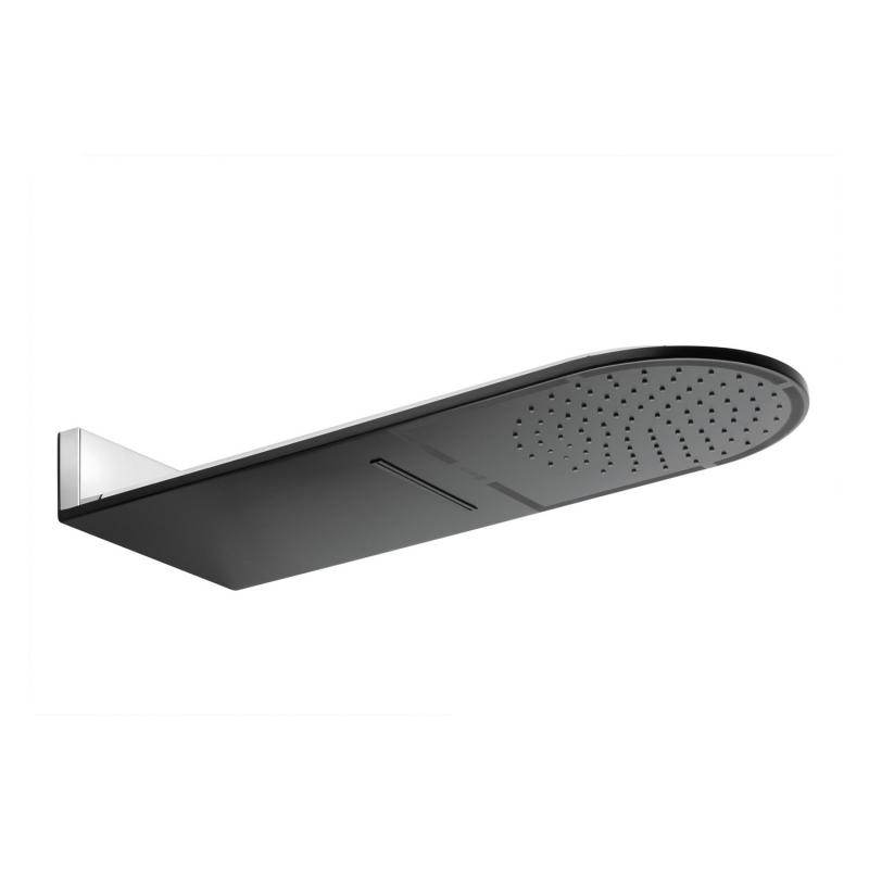 Kludi Dus fix kludi a-qa 6488087-00, 1/2'', montare pe perete, 250 mm, 2 pulverizari, anti-calcar, mat, negru