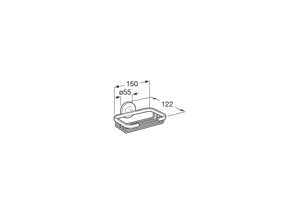Suport Roca A816815001, Etajera baie Classica, numar orificii instalare 2, tip instalare pe perete, crom [1]