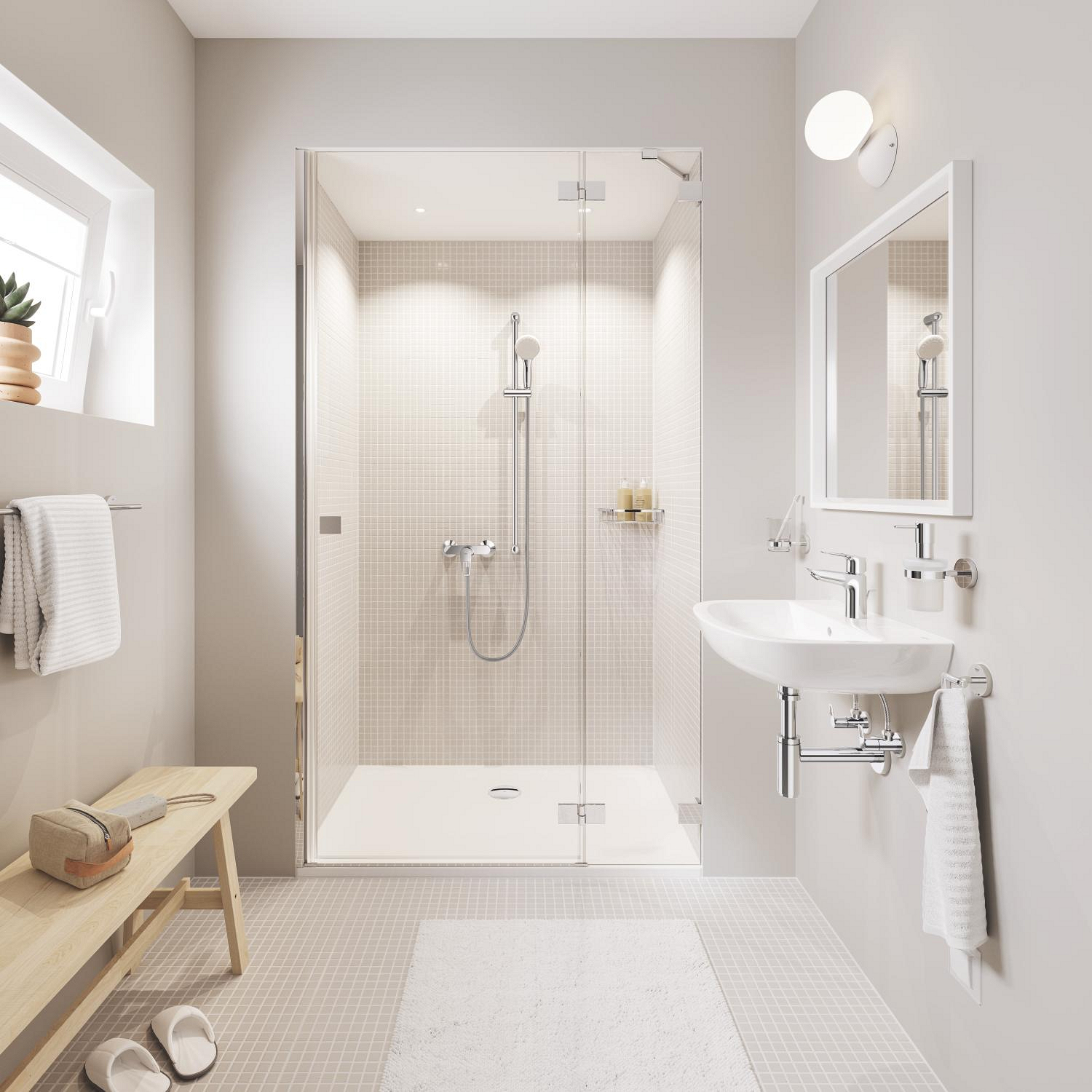 Suport Grohe 41172000, Etajera colt Start Cosmo, tip instalare pe colt, numar orificii instalare 2, crom [2]