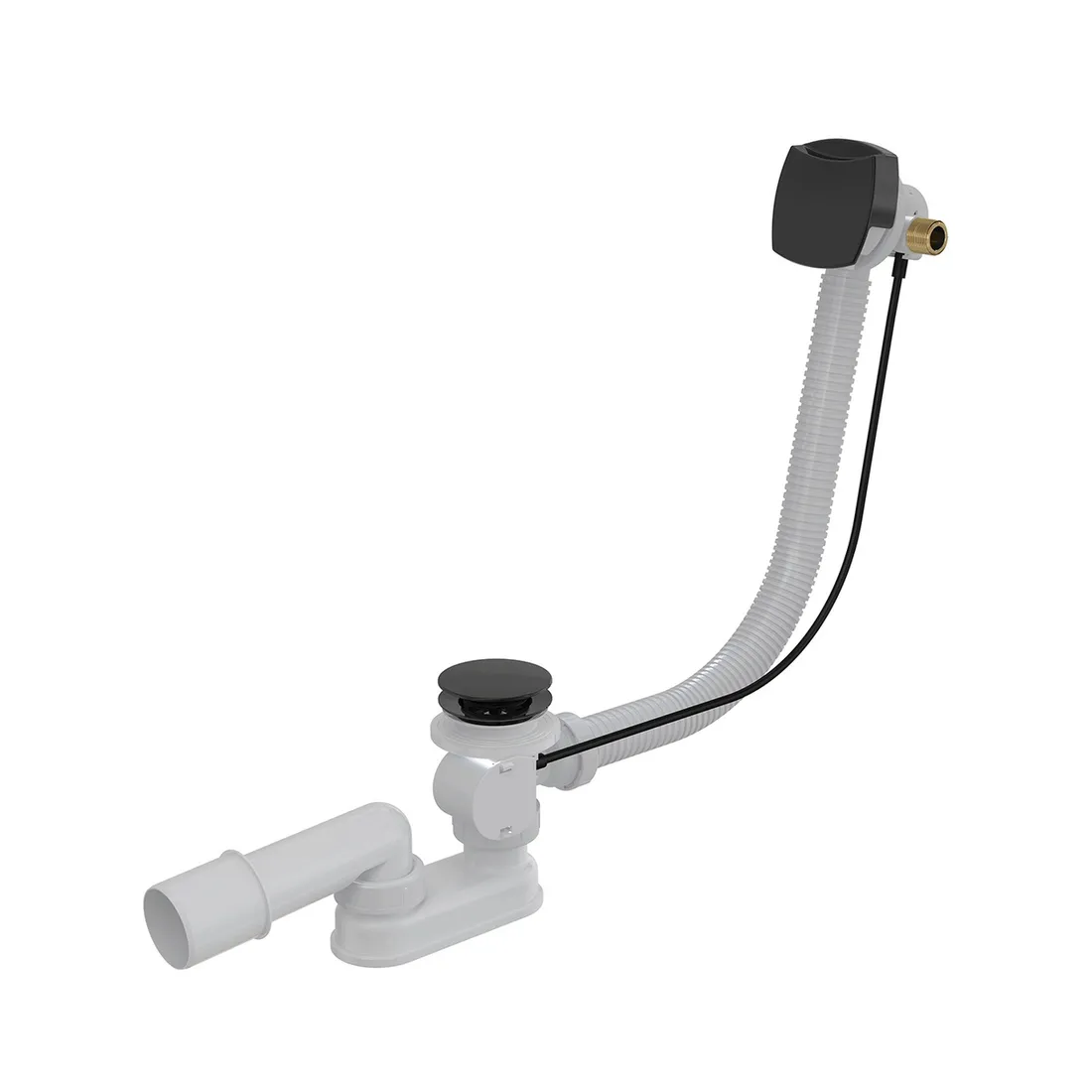 Alca Evacuare cada alcadrain, universala, 1200 mm, ventil, preaplin, mat, negru, a564black-120