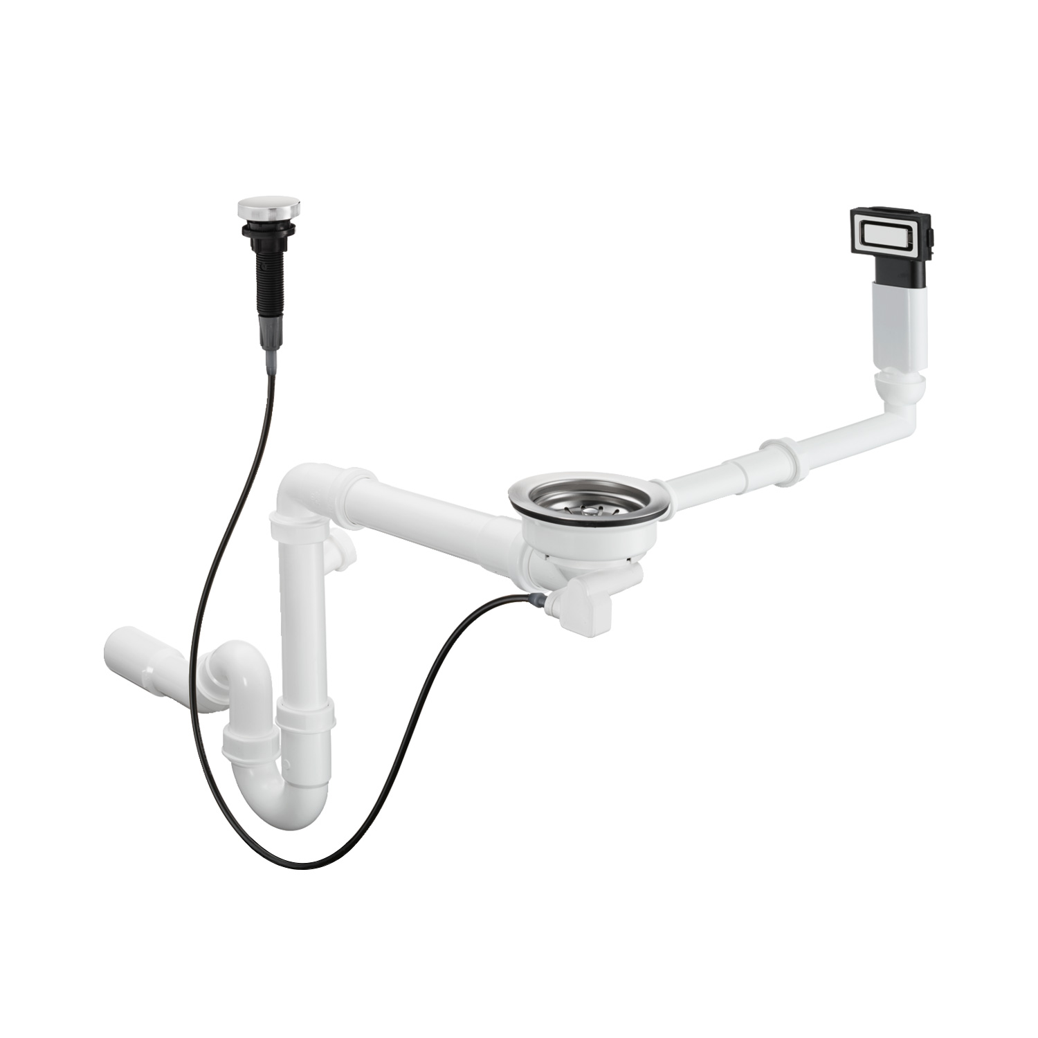 Hansgrohe Evacuare chiuveta bucatarie hansgrohe,  o cuva, sifon, preaplin, buton, abs, 43931800