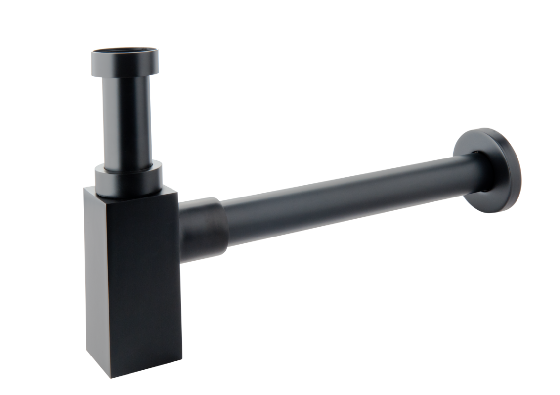 FDesign Evacuare lavoar fdesign kleome fd7-202-22, universal,  1 1/4'', reglabil, slid curatare, lucios, mat, negru