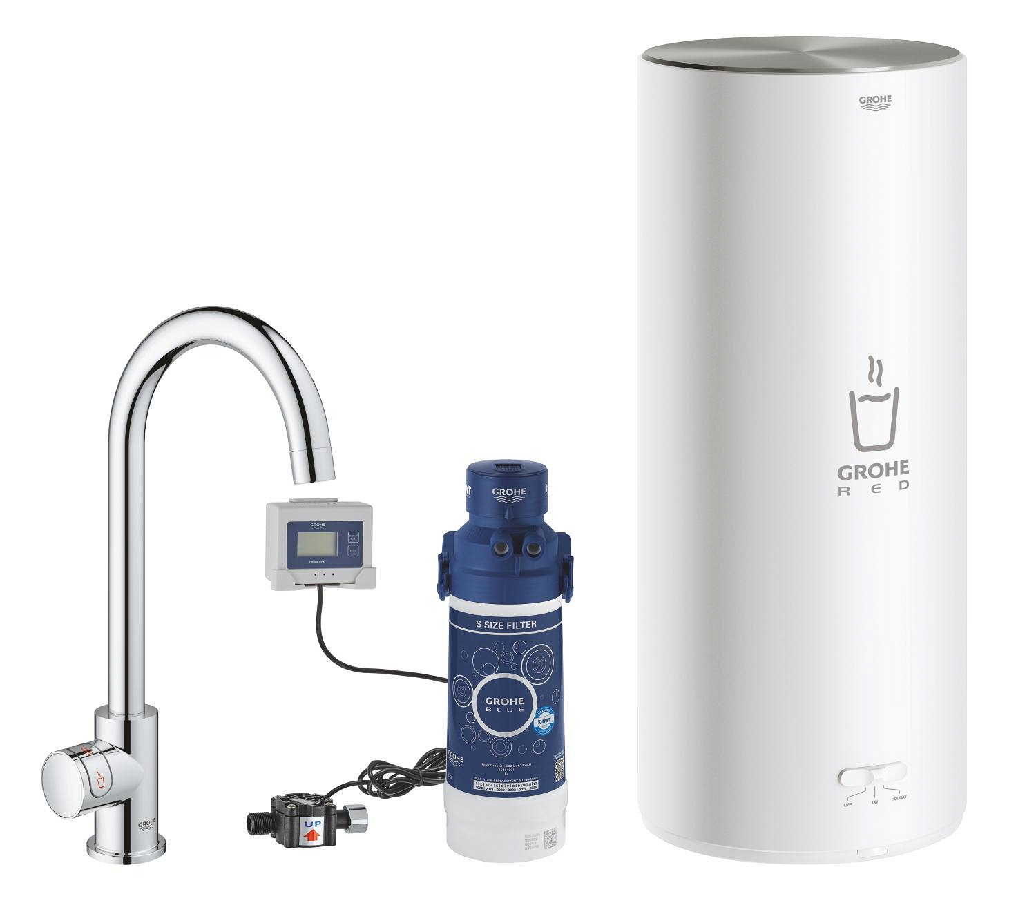 Grohe Filtru bucatarie grohe red, medie, tip c, filtrare, boiler l, crom, 30080001