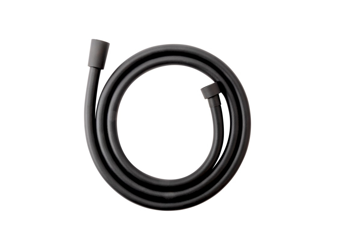 FDesign Furtun de dus fdesign inula fd8-200-22, 1/2'' x 1/2'', 1.5 m, cauciuc profesional, lucios, mat, negru