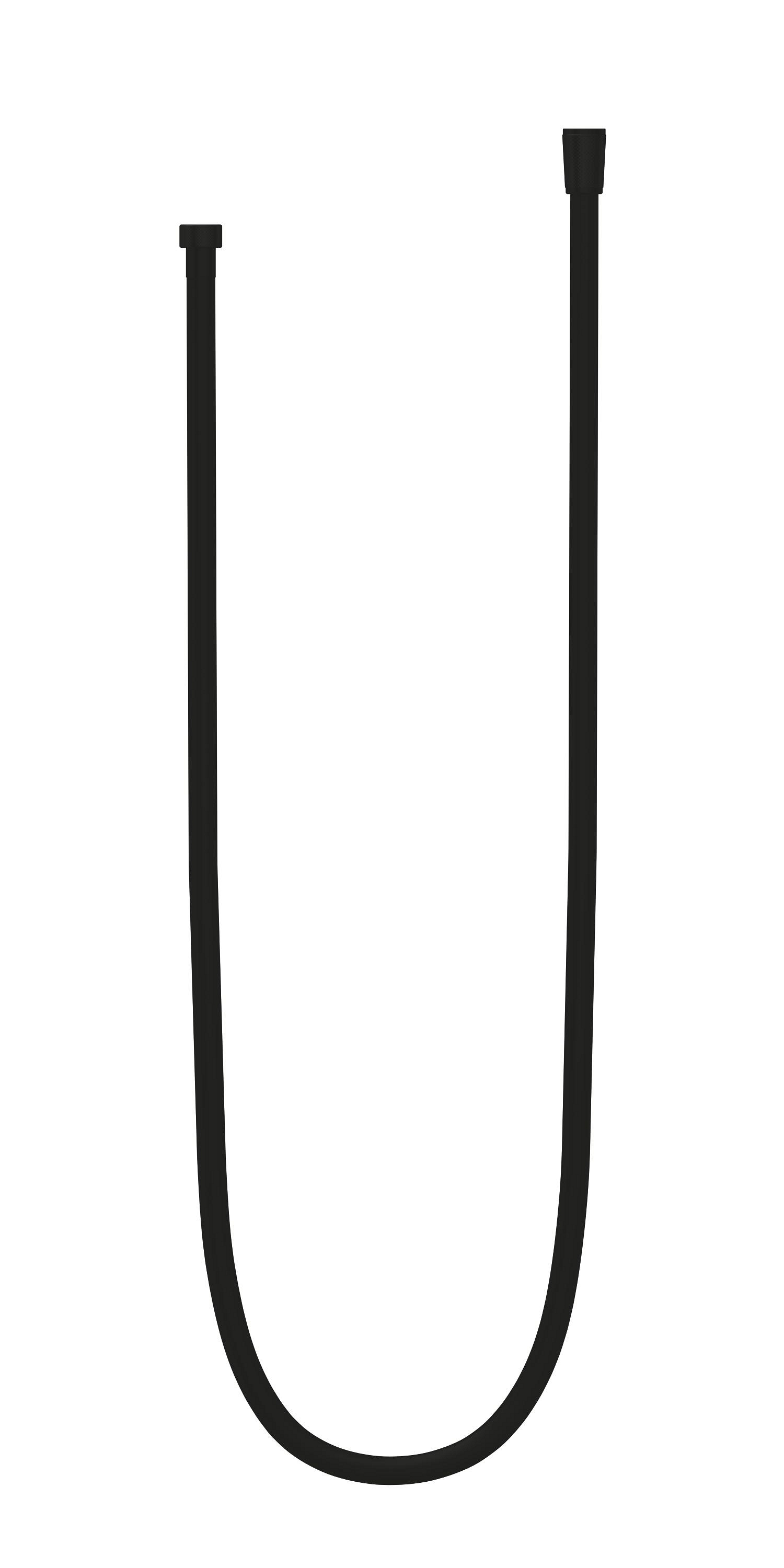 Furtun de dus Grohe 287422432, 1.75 m, 5 bar, 1/2 tip conexiune para dus, 1/2 tip conexiune baterie, Negru