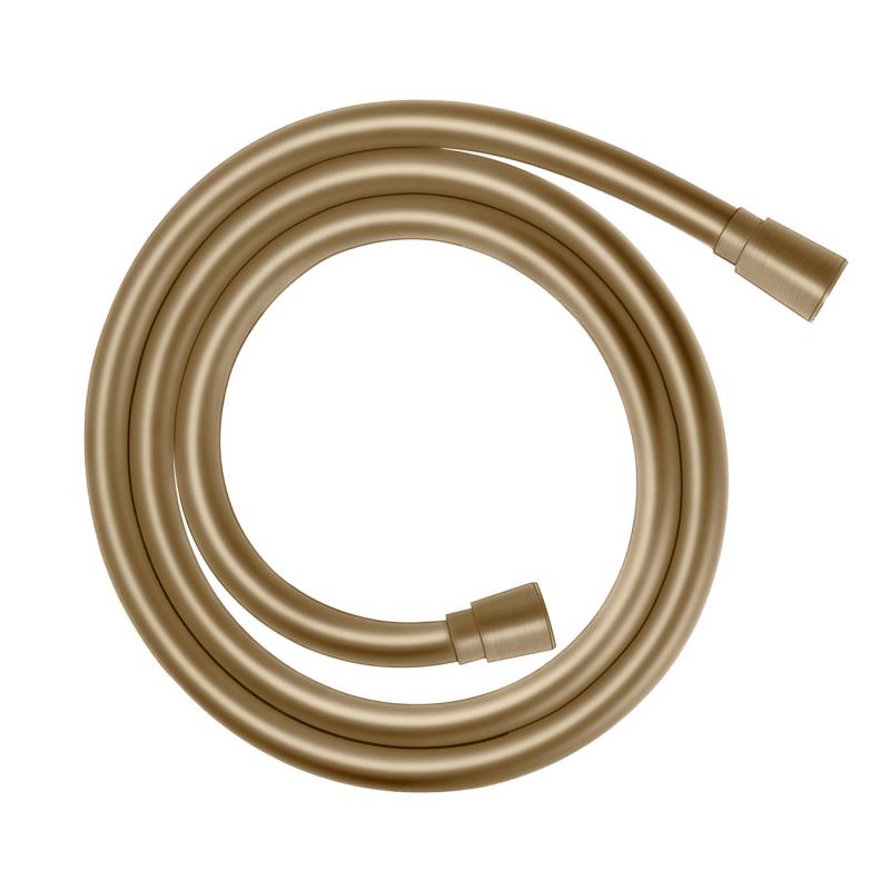 Hansgrohe Furtun dus hansgrohe comfortflex 28272140, 1/2'' x 1/2'', 1.25 m, cauciuc profesional, anti-rasucire, mat, bronz