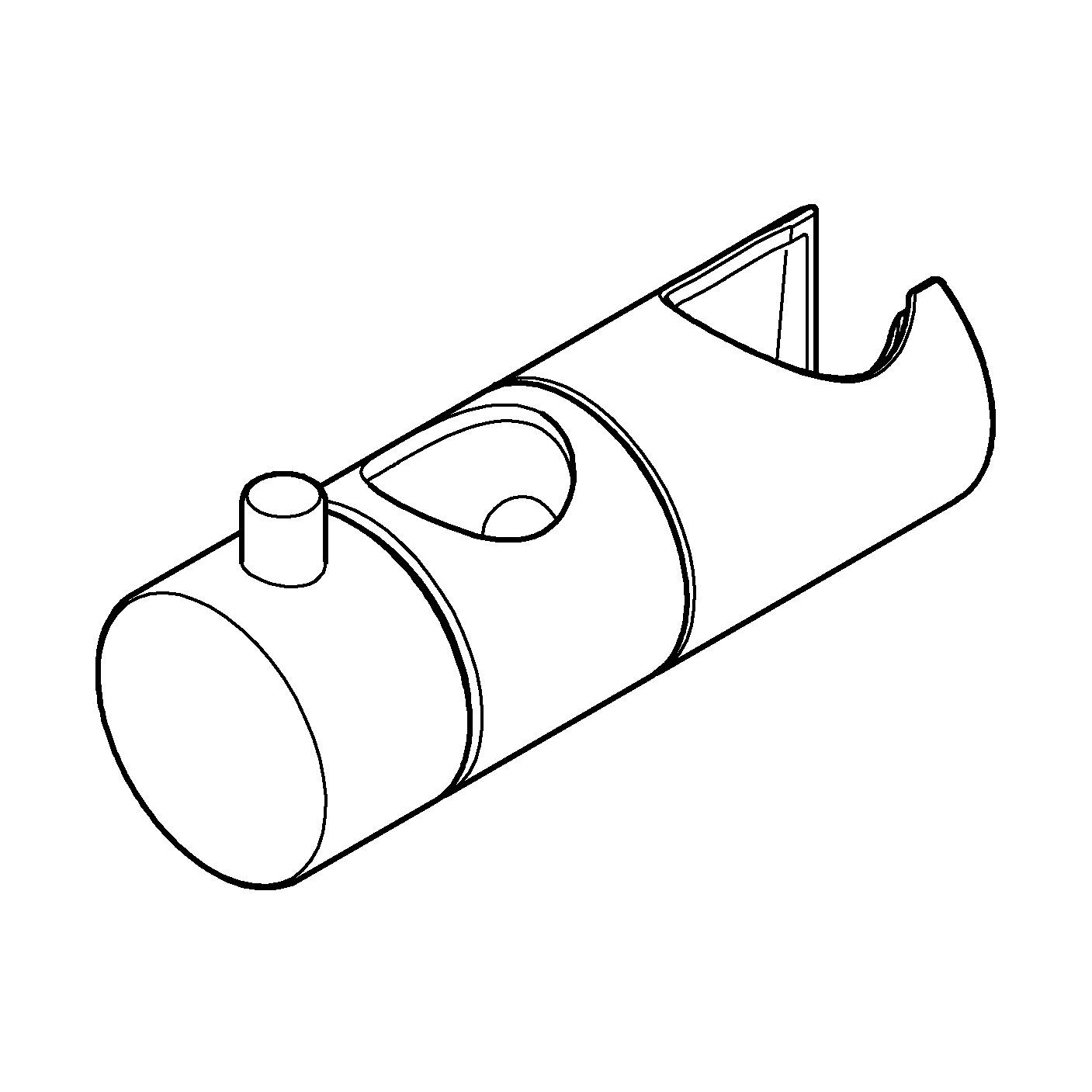 Glisor para de dus Grohe 12140000, 87 mm, 22 mm, universal, suport dus reglabil, pe perete, abs, metal, Crom