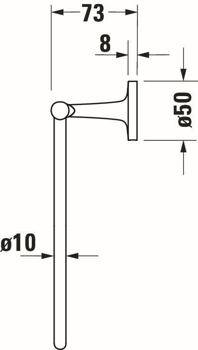 Inel prosop Duravit 0099470400, Stack T, tip instalare pe perete, numa